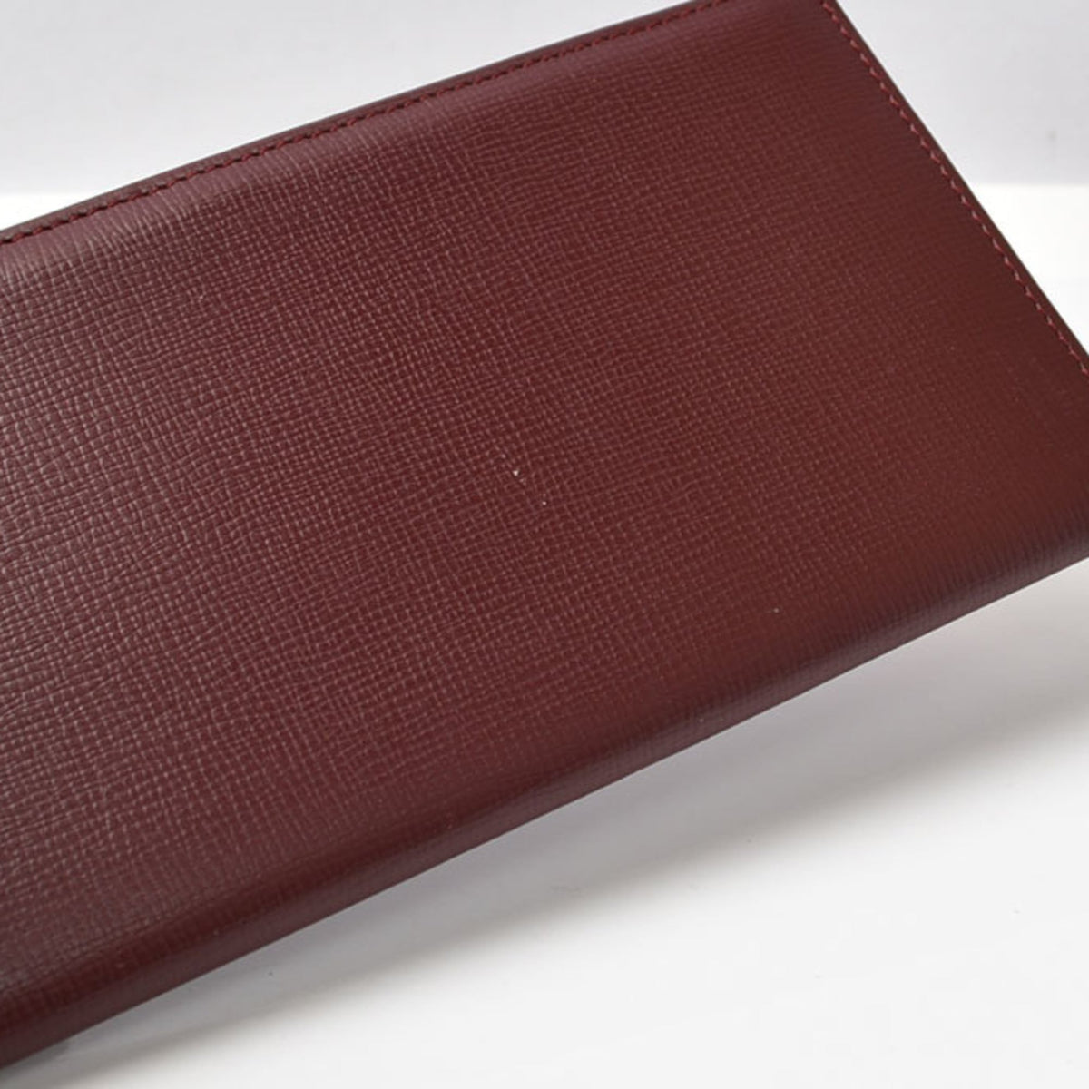 Cartier Bordeaux Leather Long Wallet (Bi-Fold) (Pre-Owned)