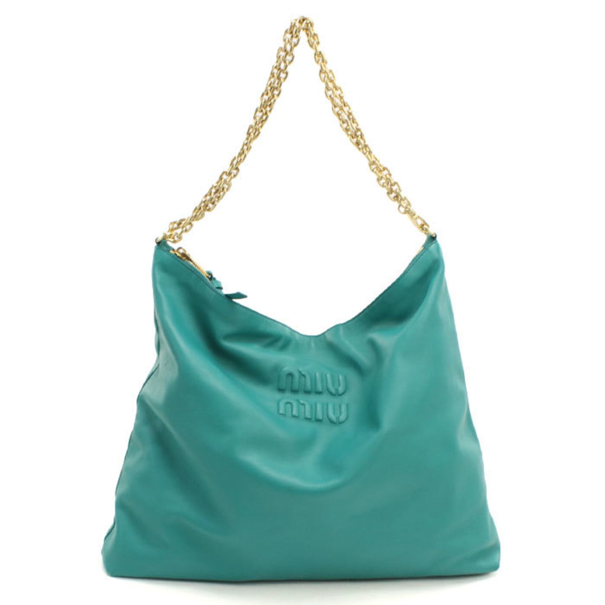 Miu Miu Green Leather Shoulder Bag (Pre-Owned)