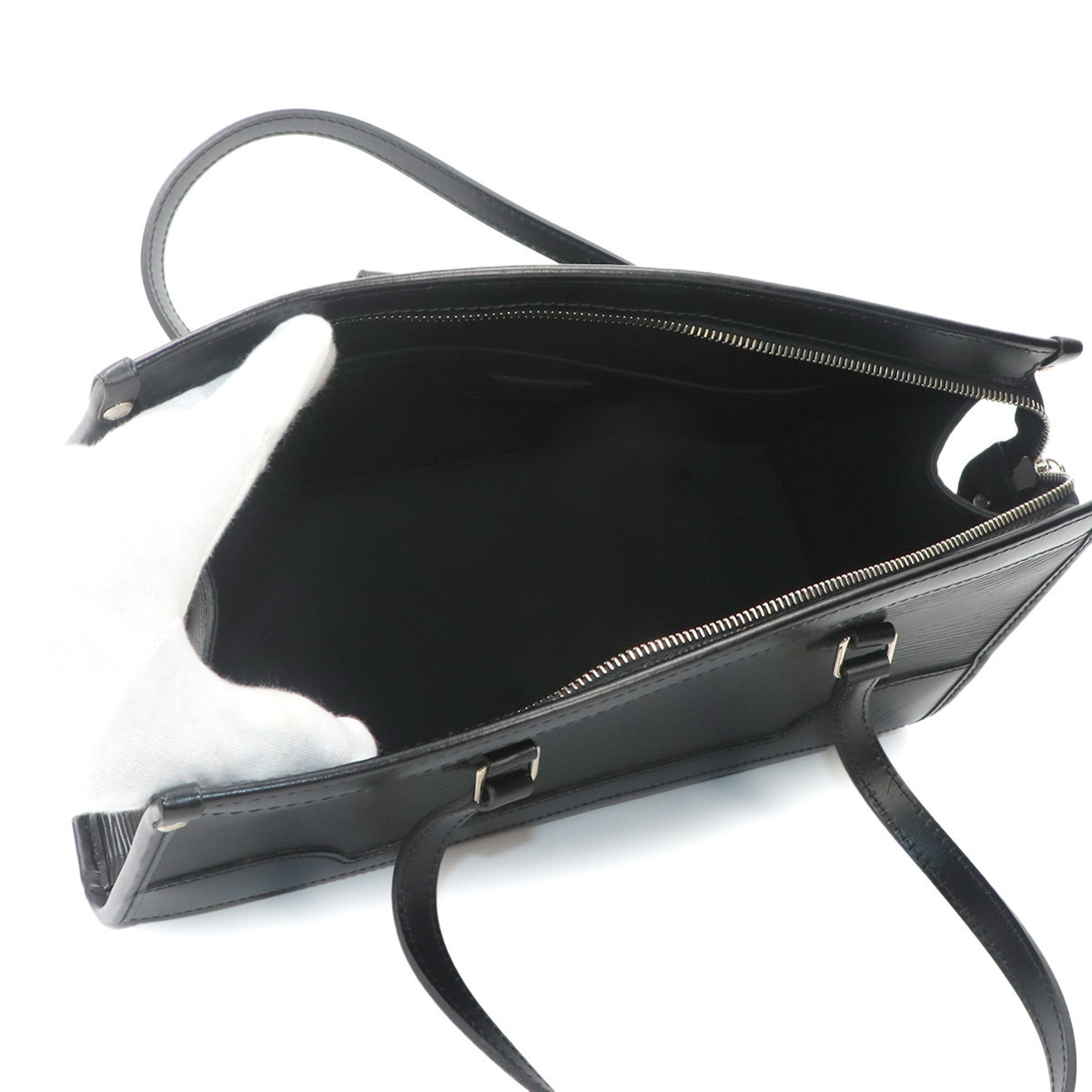 Louis Vuitton Noir Epi Leather Handbag Shoulder Bag (Pre-Owned)