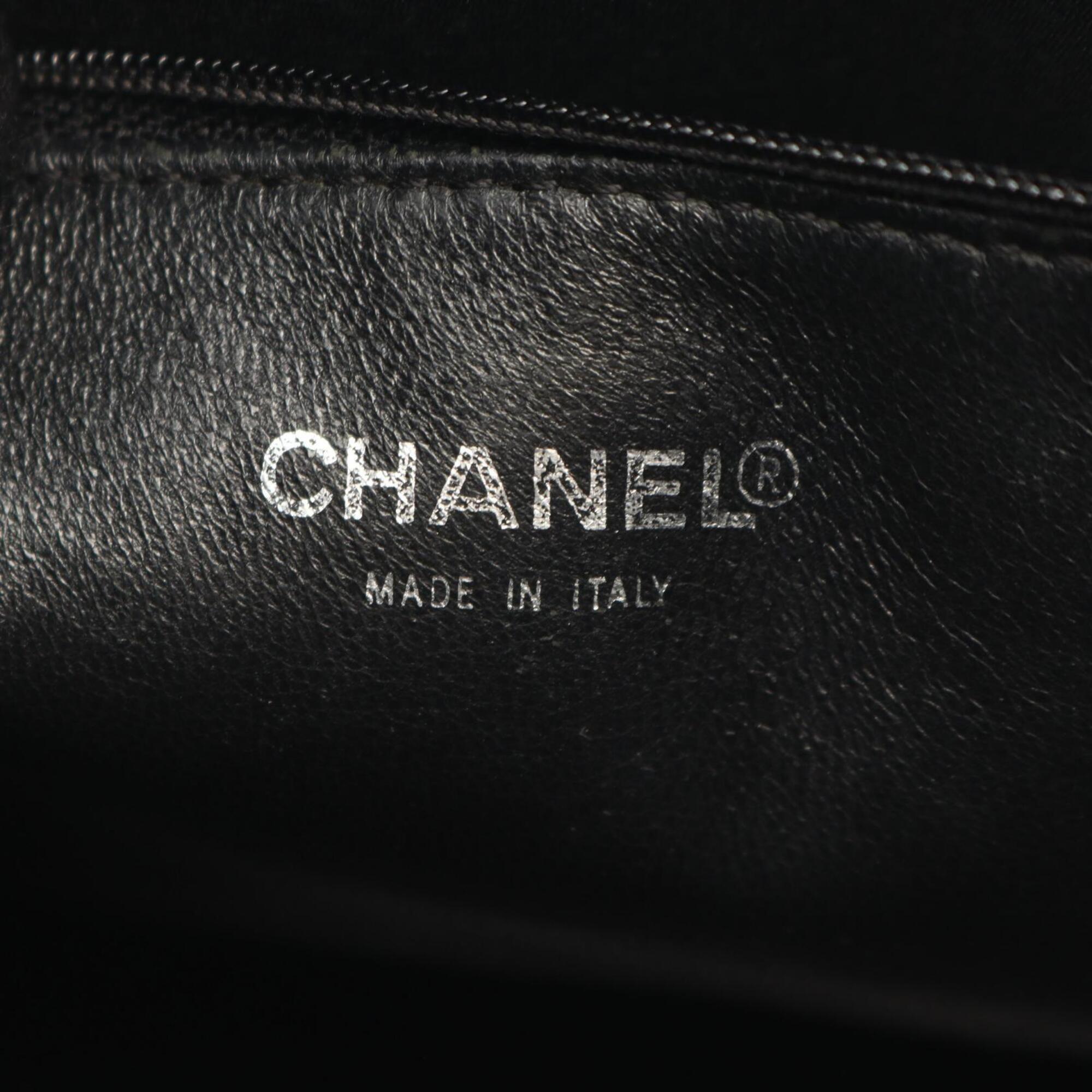 Chanel Black Grained Calfskin Handbag Tote Bag (Pre-Owned)