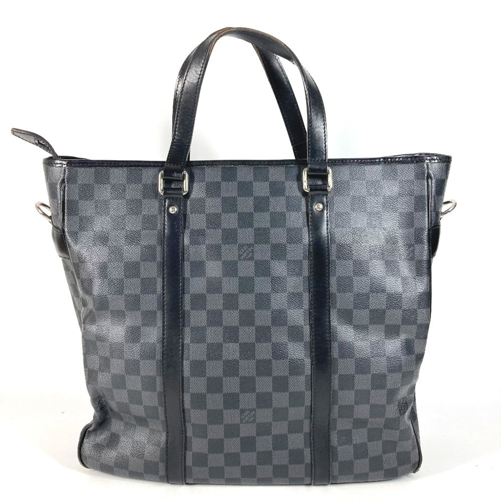Louis Vuitton Black Galle Damier Graphite Shoulder Bag Tote Bag (Pre-Owned)