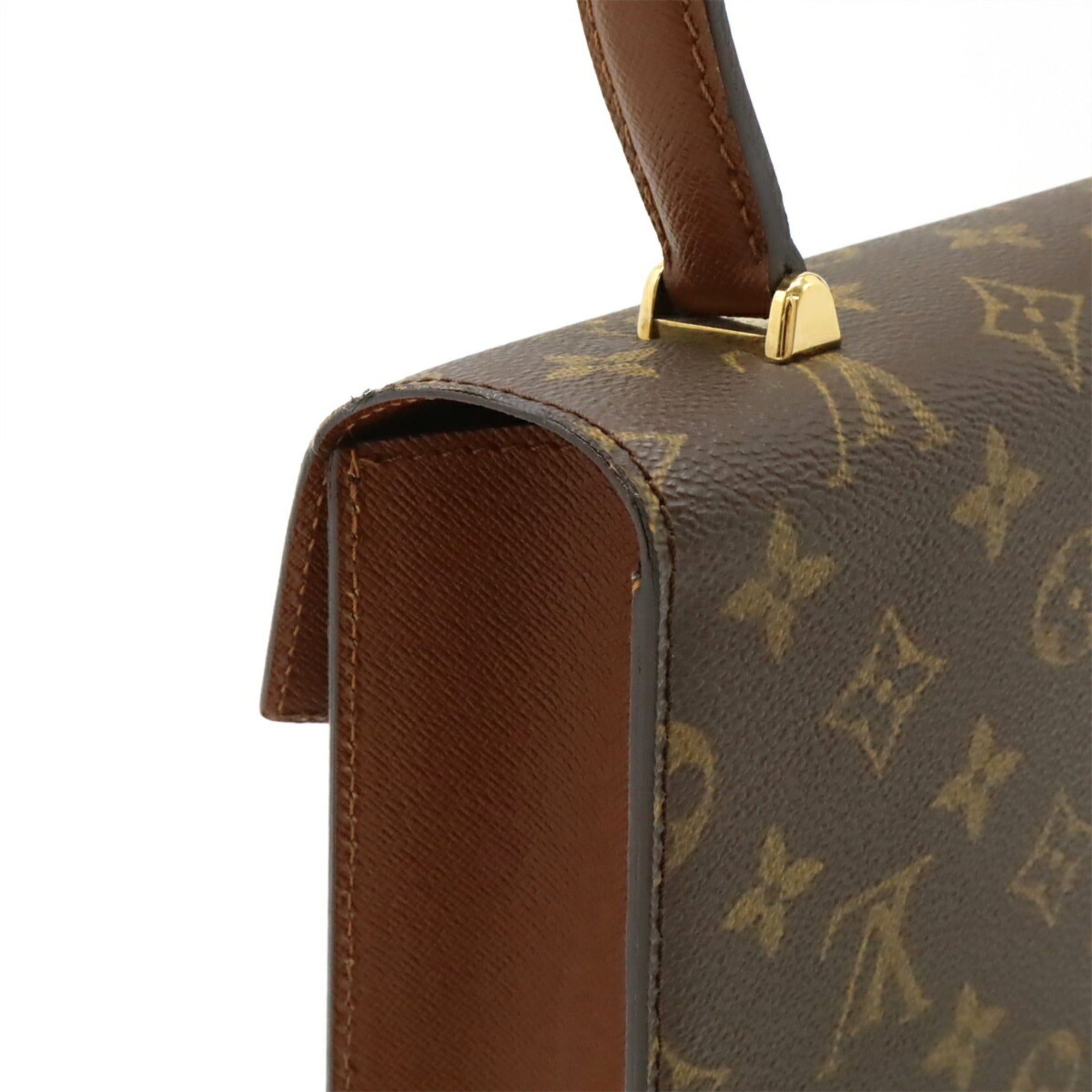 Louis Vuitton Brown Monogram Canvas Handbag (Pre-Owned)