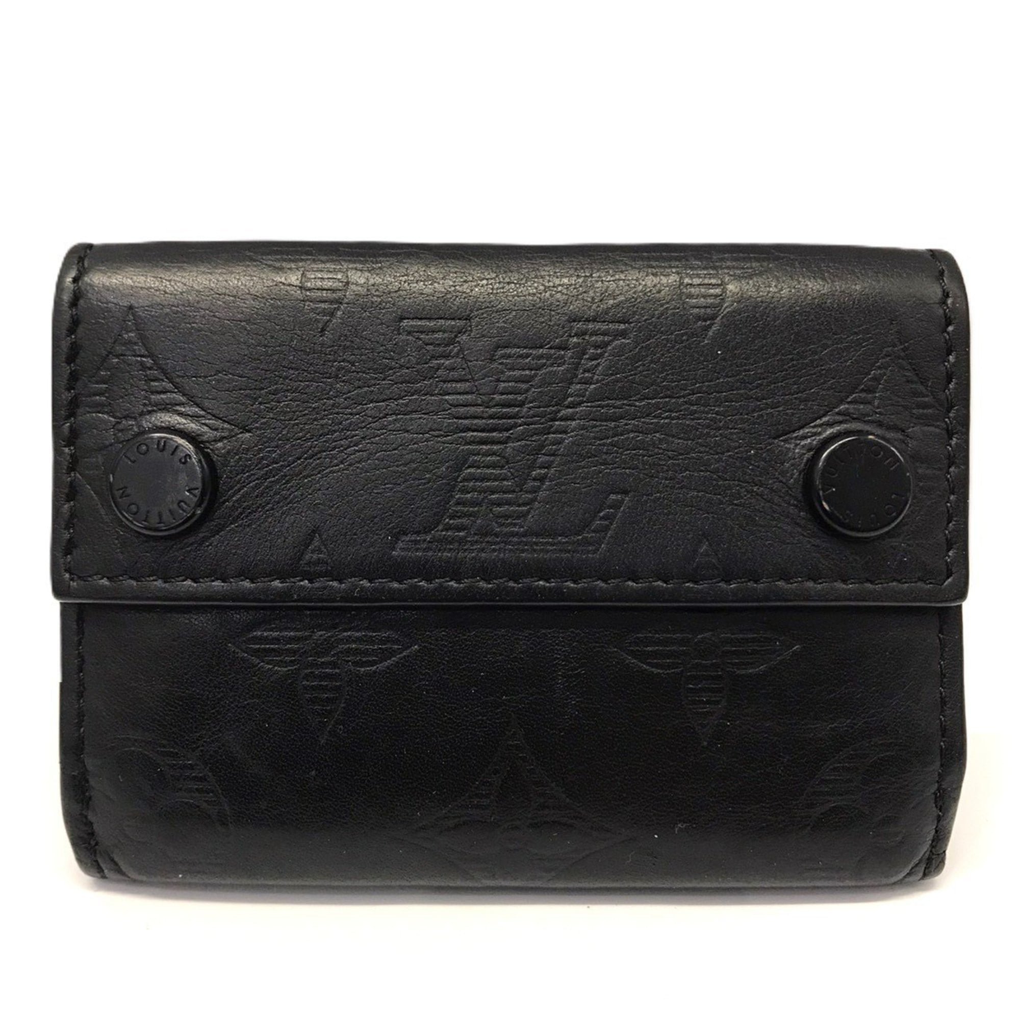 Louis Vuitton Monogram Shadow Black Monogram Shadow Wallet (Tri-Fold) (Pre-Owned)