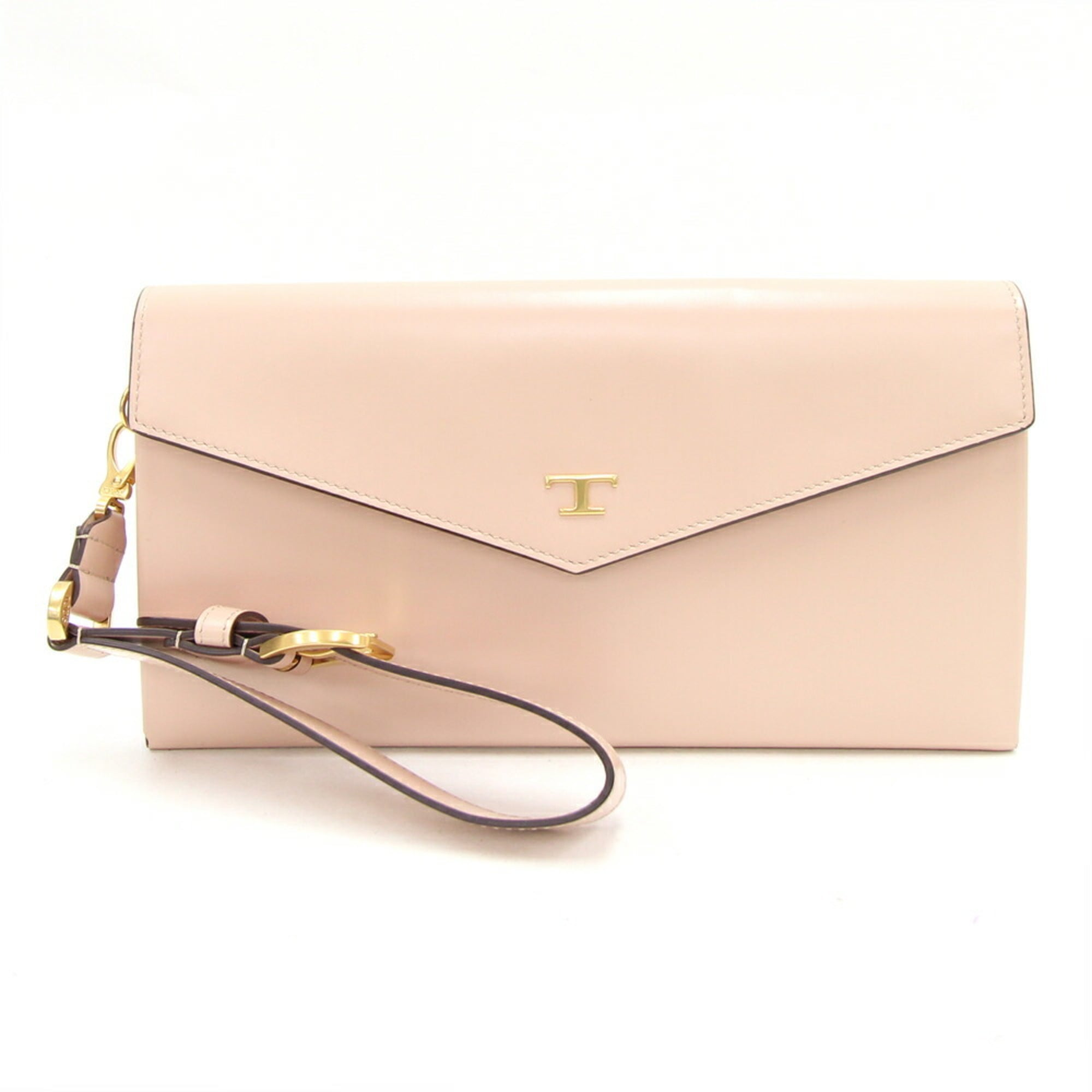 Tod's Light Pink Leather Clutch Bag (Pre-Owned)
