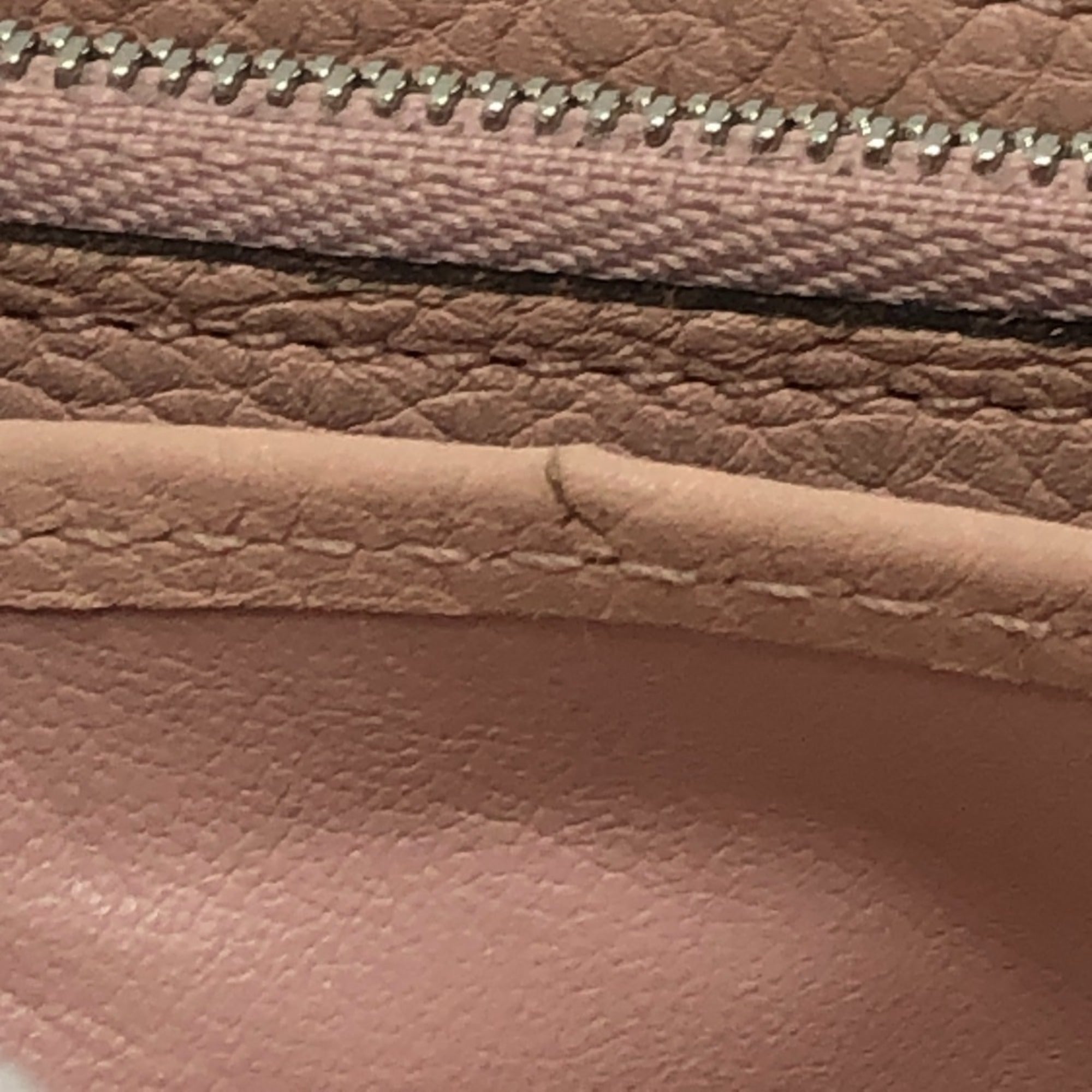 Louis Vuitton Magnolia Pink Mahina Leather Long Wallet (Bi-Fold) (Pre-Owned)