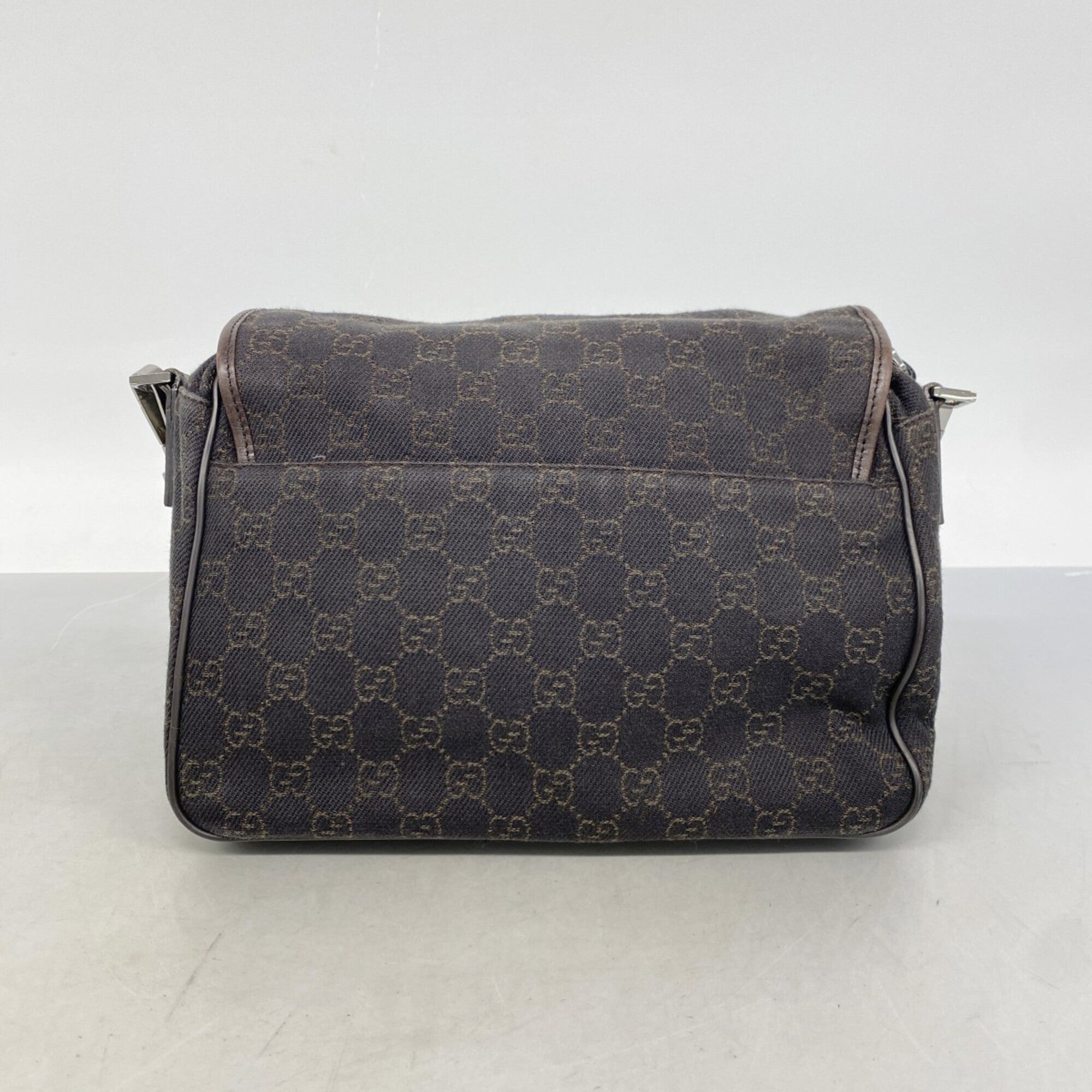 Gucci Brown Denim Shoulder Bag (Pre-Owned)