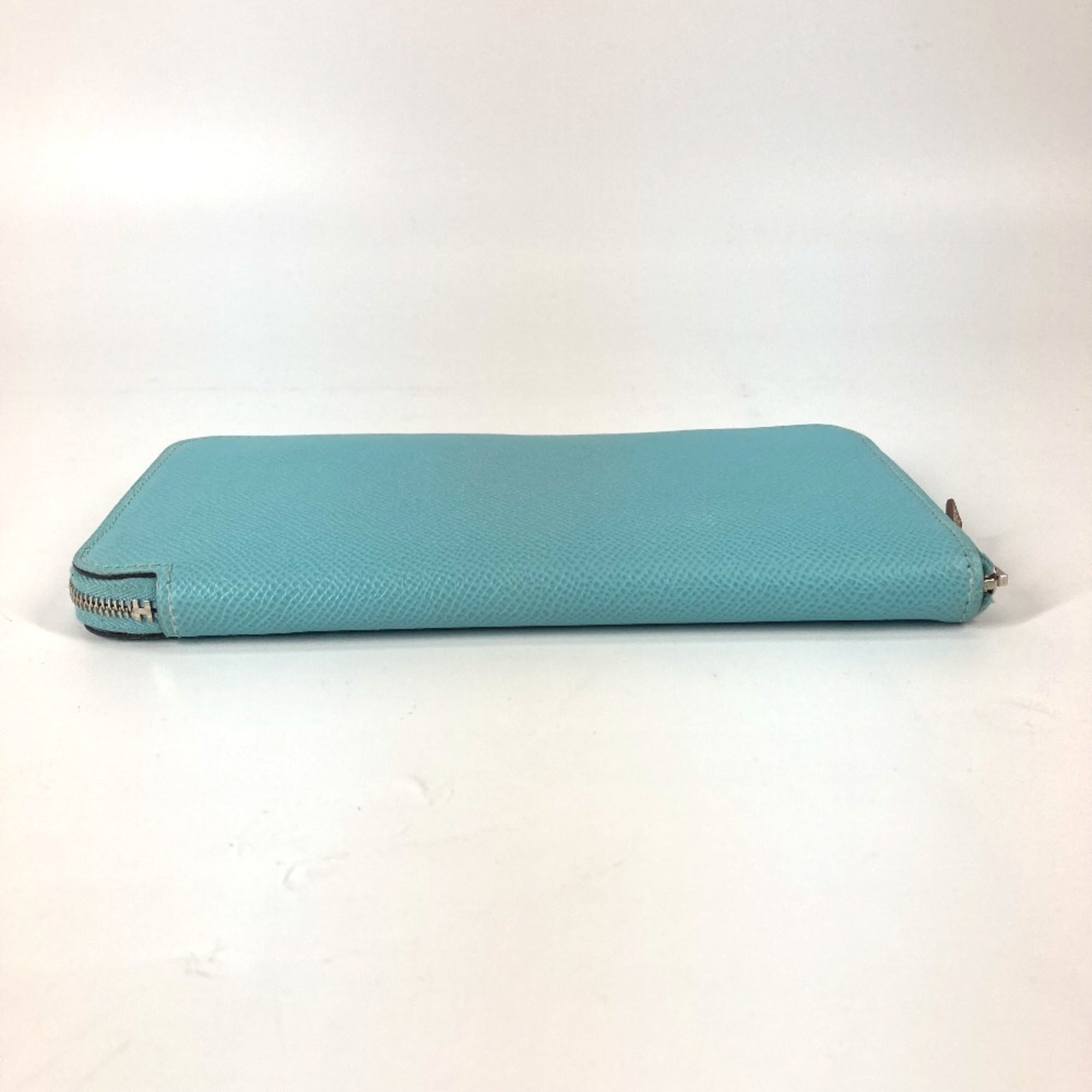 Hermes Blue Pink Epsom Leather Chain/Shoulder Wallet (Pre-Owned)