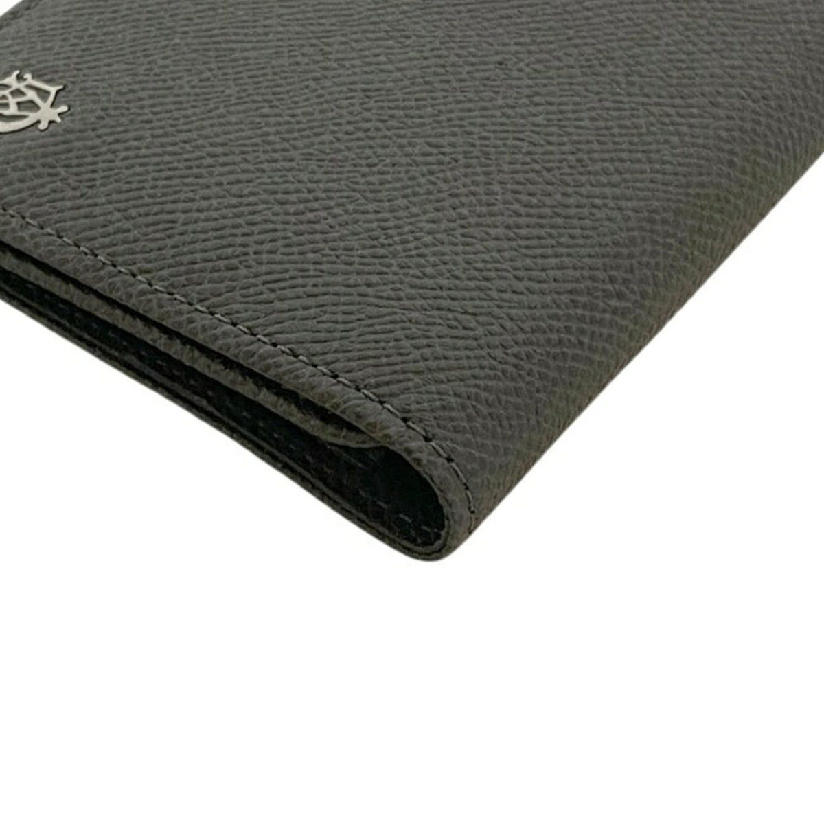 Dunhill Khaki Leather Long Wallet (Bi-Fold) (Pre-Owned)