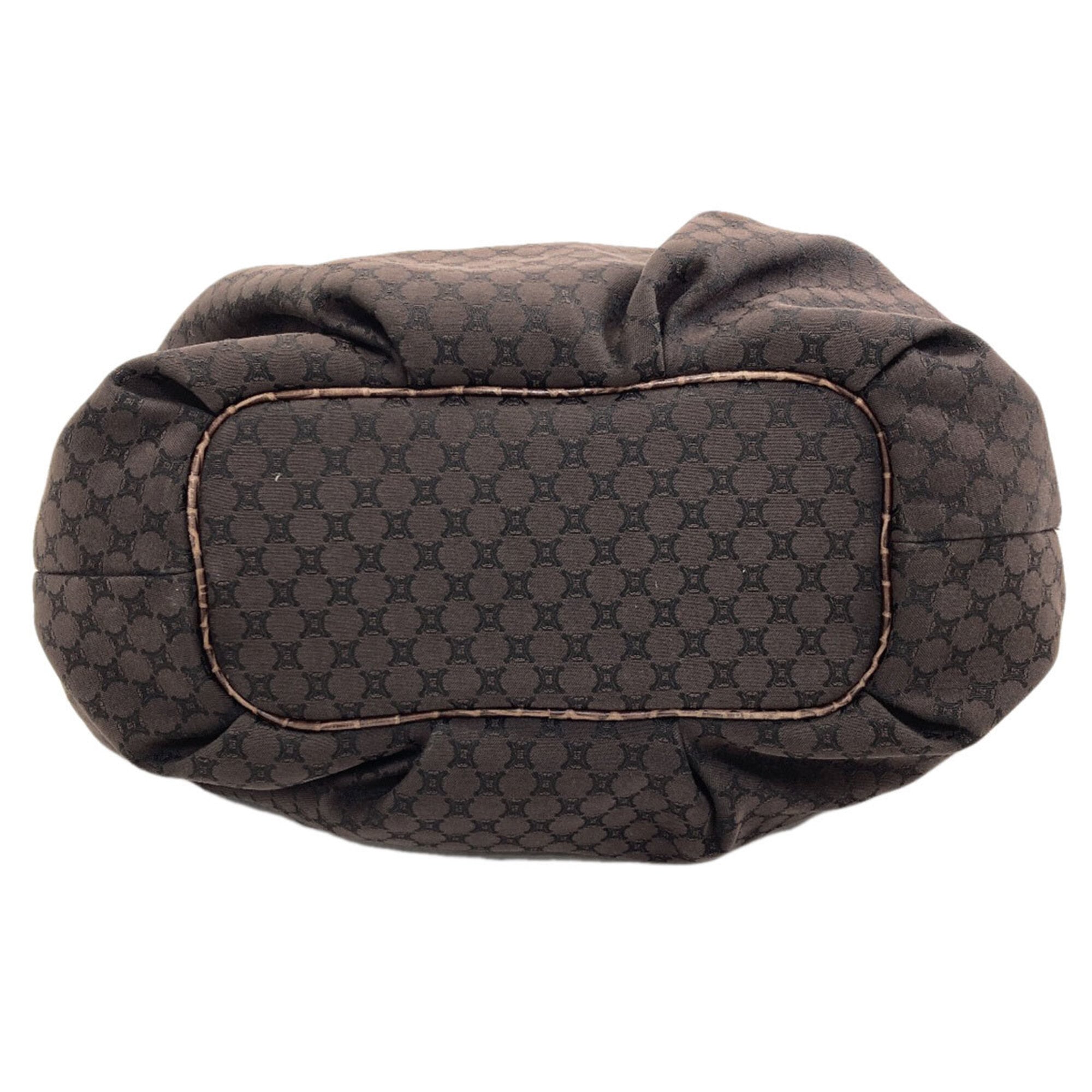 Celine Macadam Brown Canvas Shoulder Bag (Pre-Owned)