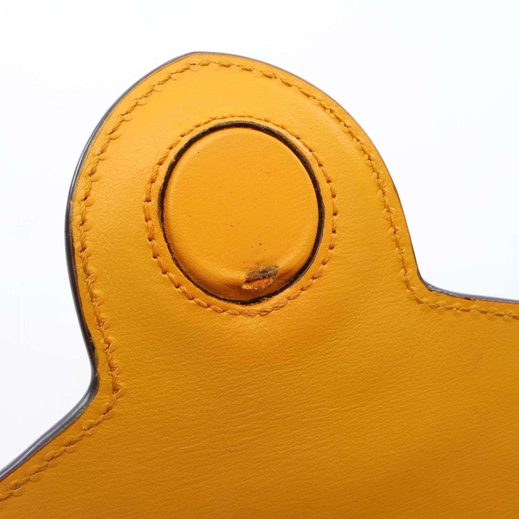Gucci Yellow Leather Handbag Shoulder Bag (Pre-Owned)