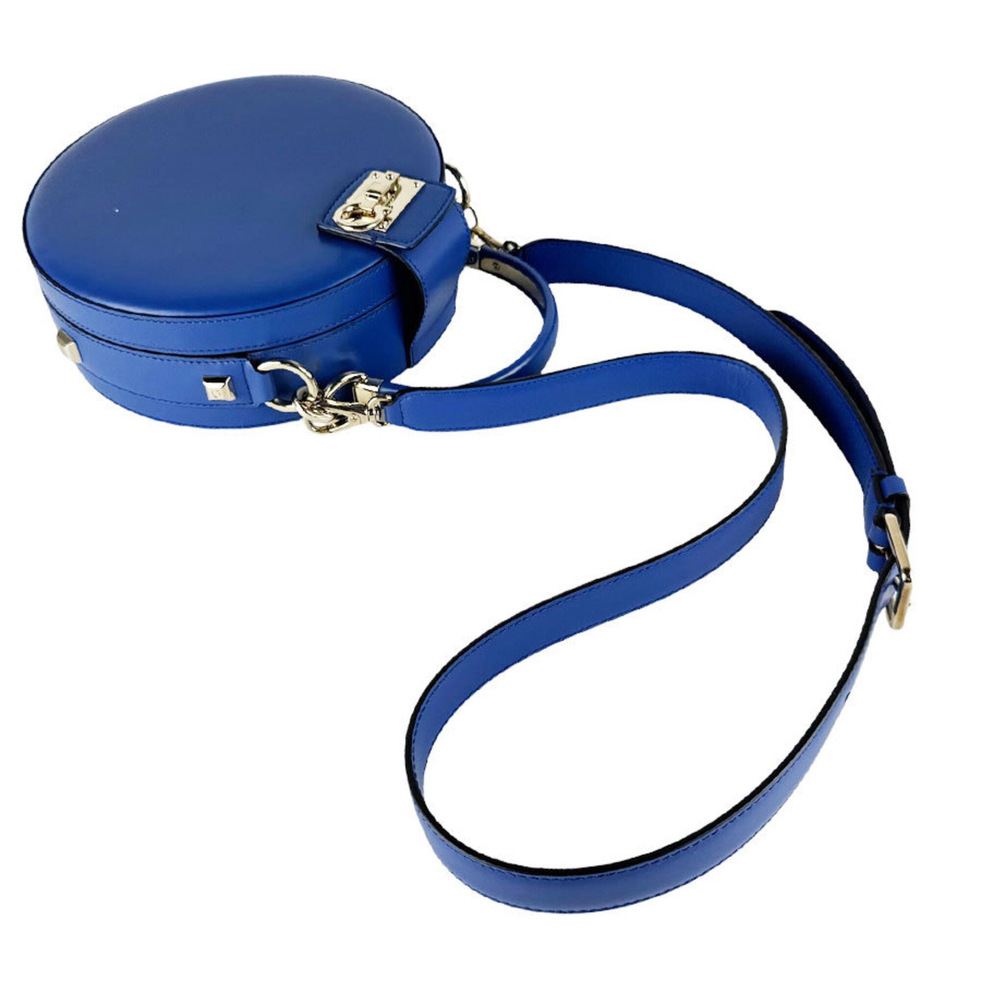 Salvatore Ferragamo Blue Leather Shoulder Bag (Pre-Owned)