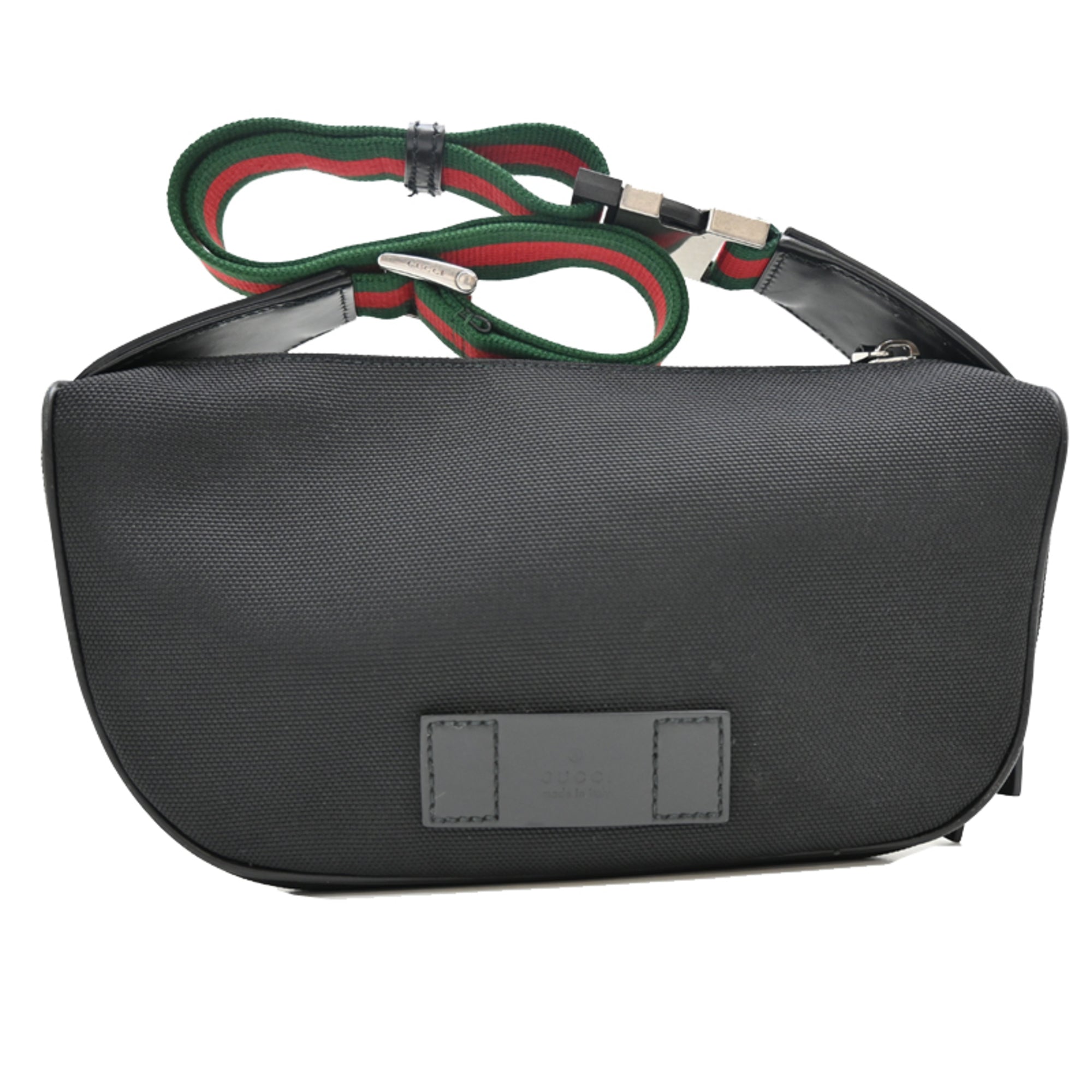 Gucci Black Green Red Color Canvas Fanny Pack (Pre-Owned)