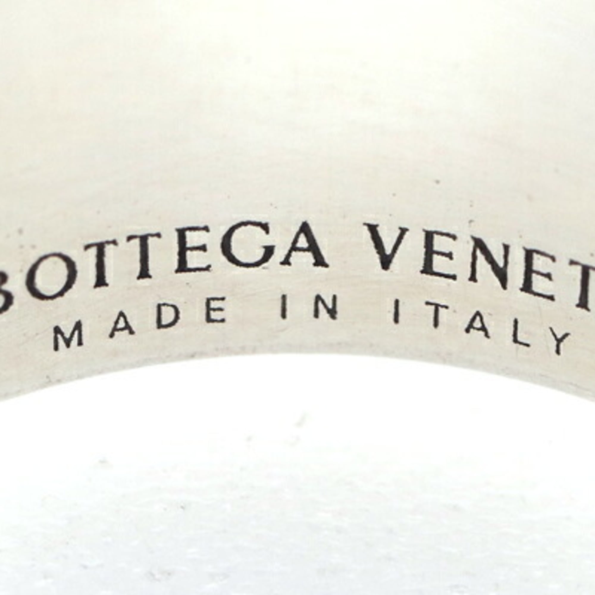 Bottega Veneta Silver Sterling Silver 925 Band Ring (Pre-Owned)