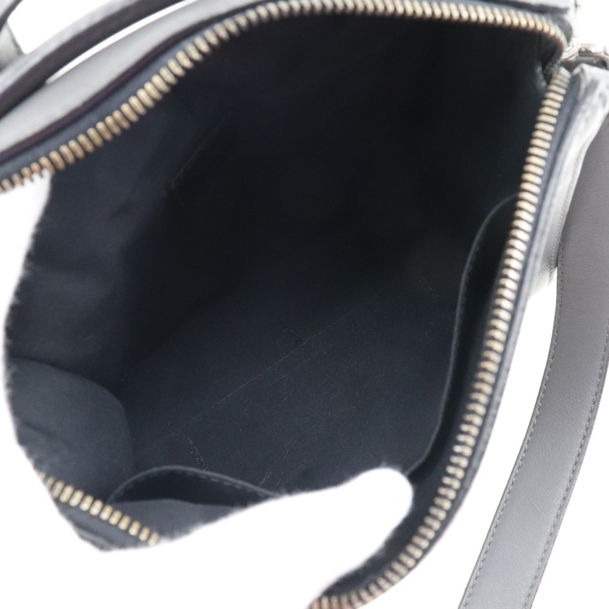 Fendi Gray Leather Handbag (Pre-Owned)