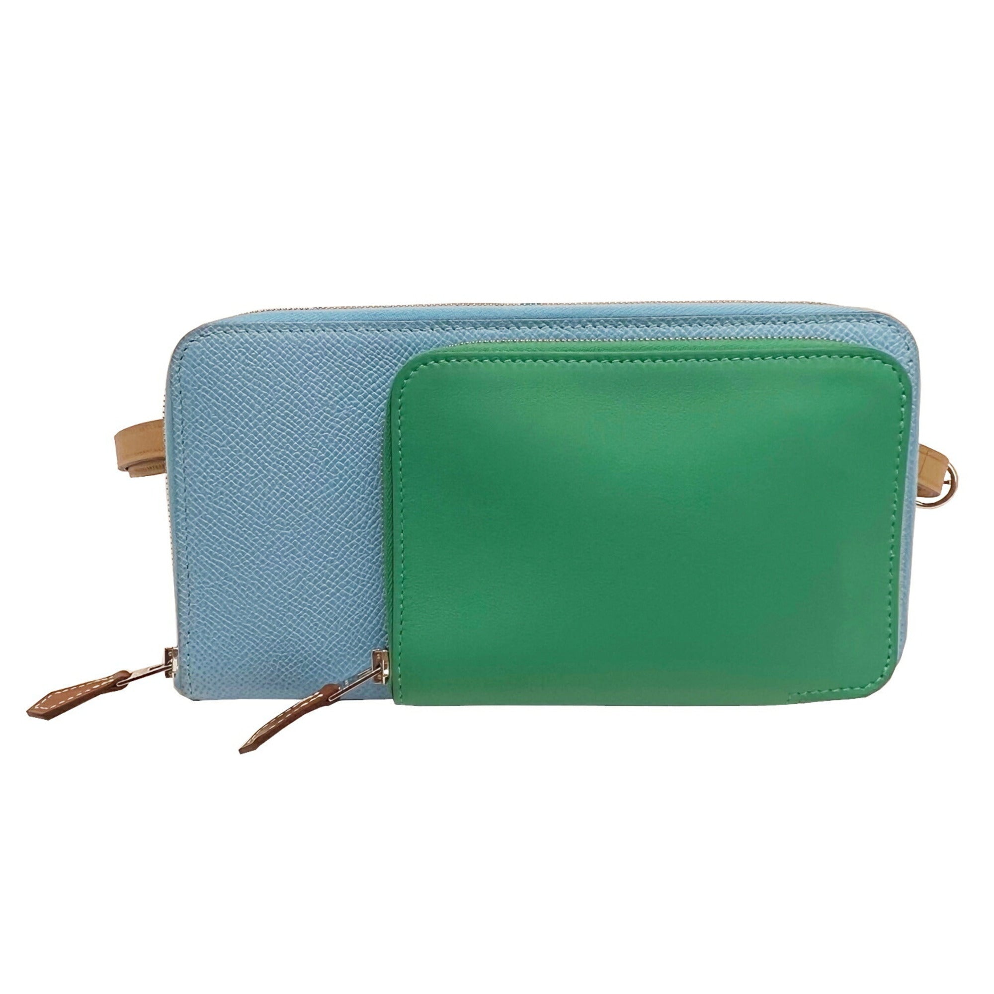 Hermes Celeste Mint Green Epsom Leather Swift Leather Fanny Pack Shoulder Bag (Pre-Owned)