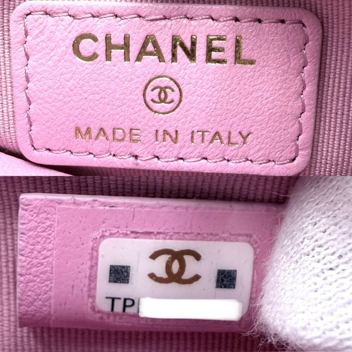 Chanel Pink Leather Pochette Shoulder Bag (Pre-Owned)