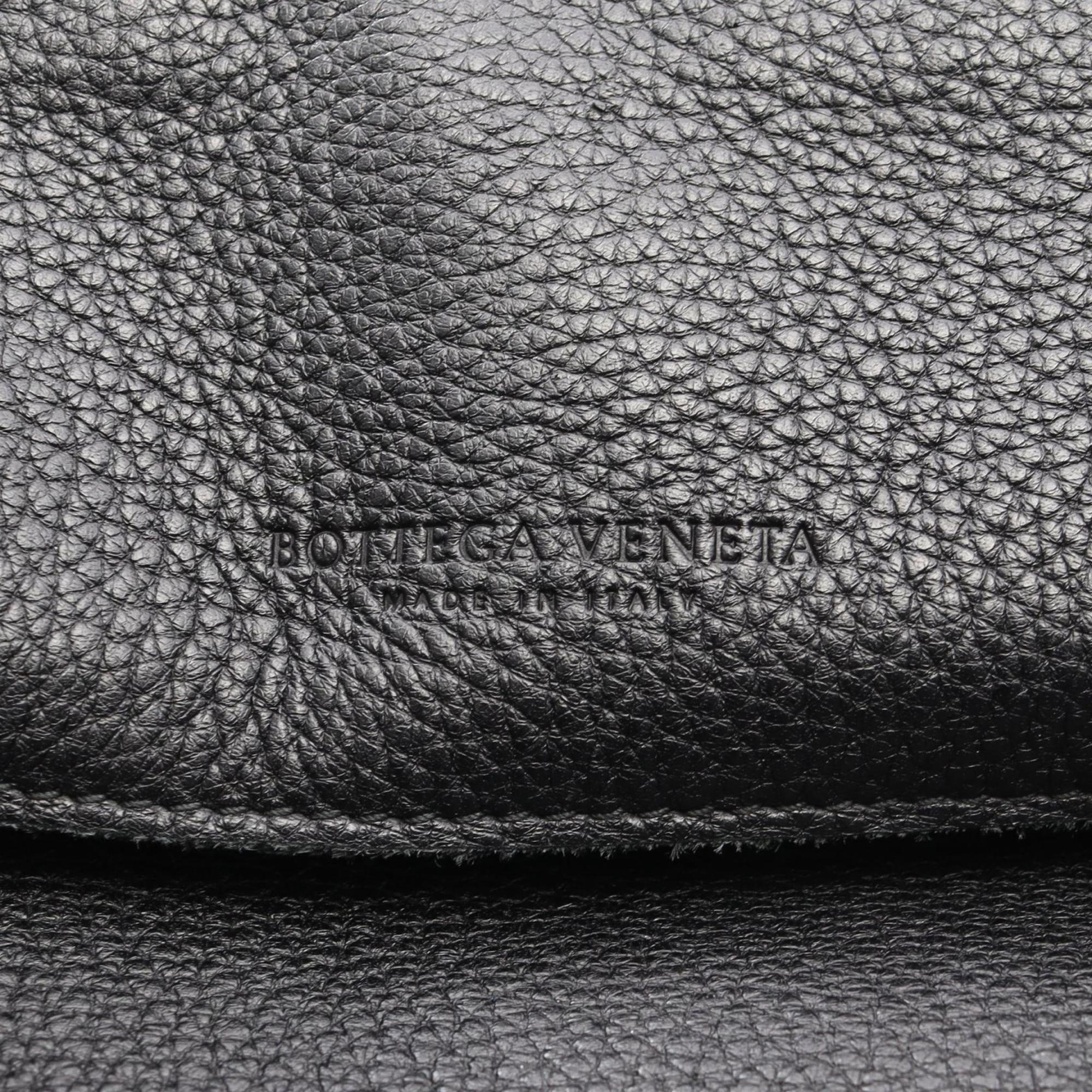 Bottega Veneta Black Leather Handbag Tote Bag (Pre-Owned)