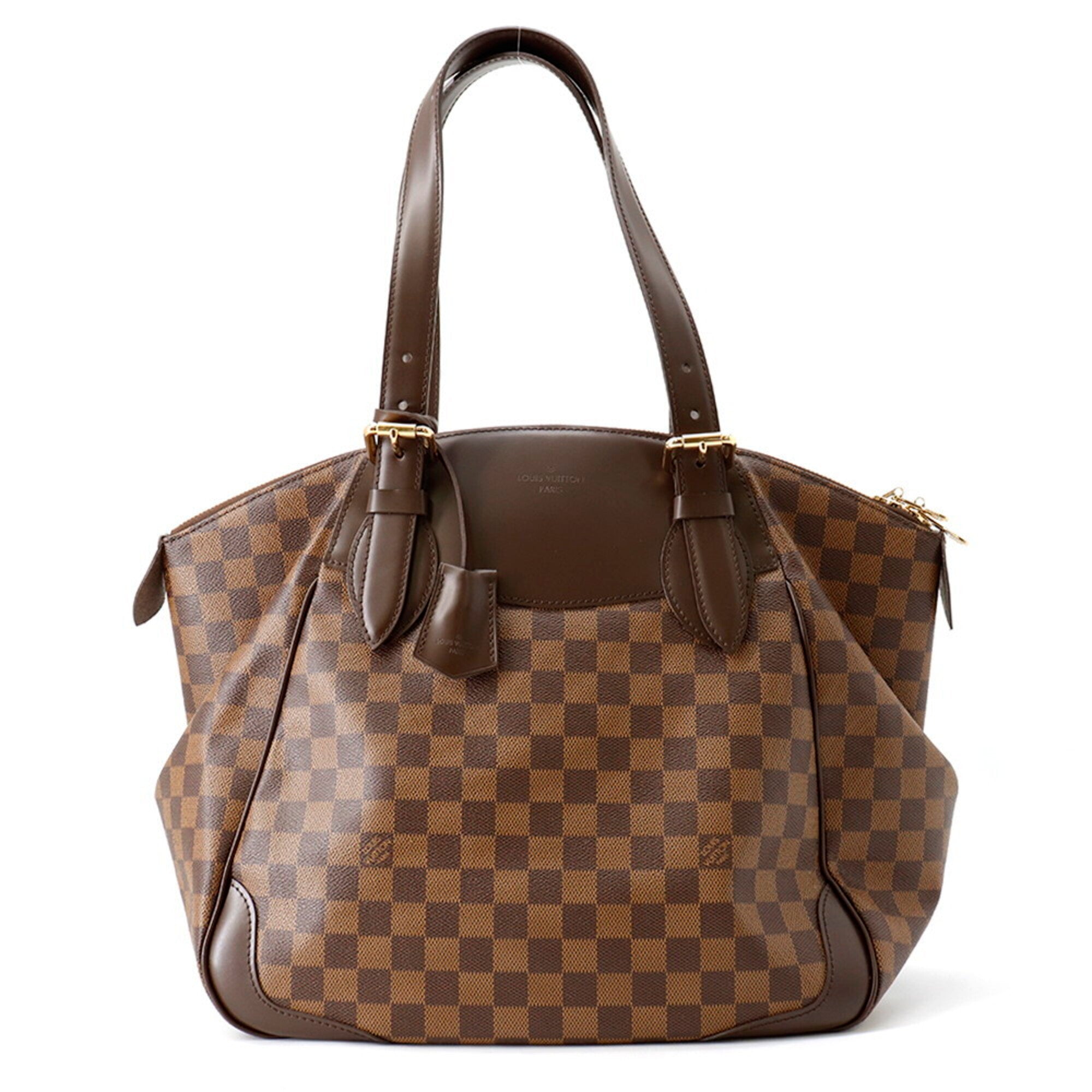 Louis Vuitton Ebene Red Color Damier Canvas Shoulder Bag (Pre-Owned)