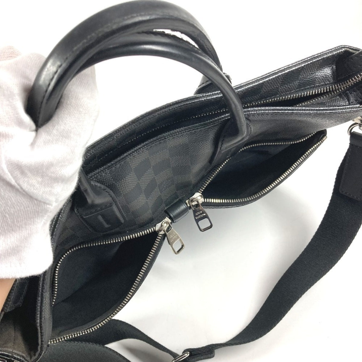 Louis Vuitton Damier Graphite Black Damier Graphite Briefcase Handbag Shoulder Bag Tote Bag (Pre-Owned)
