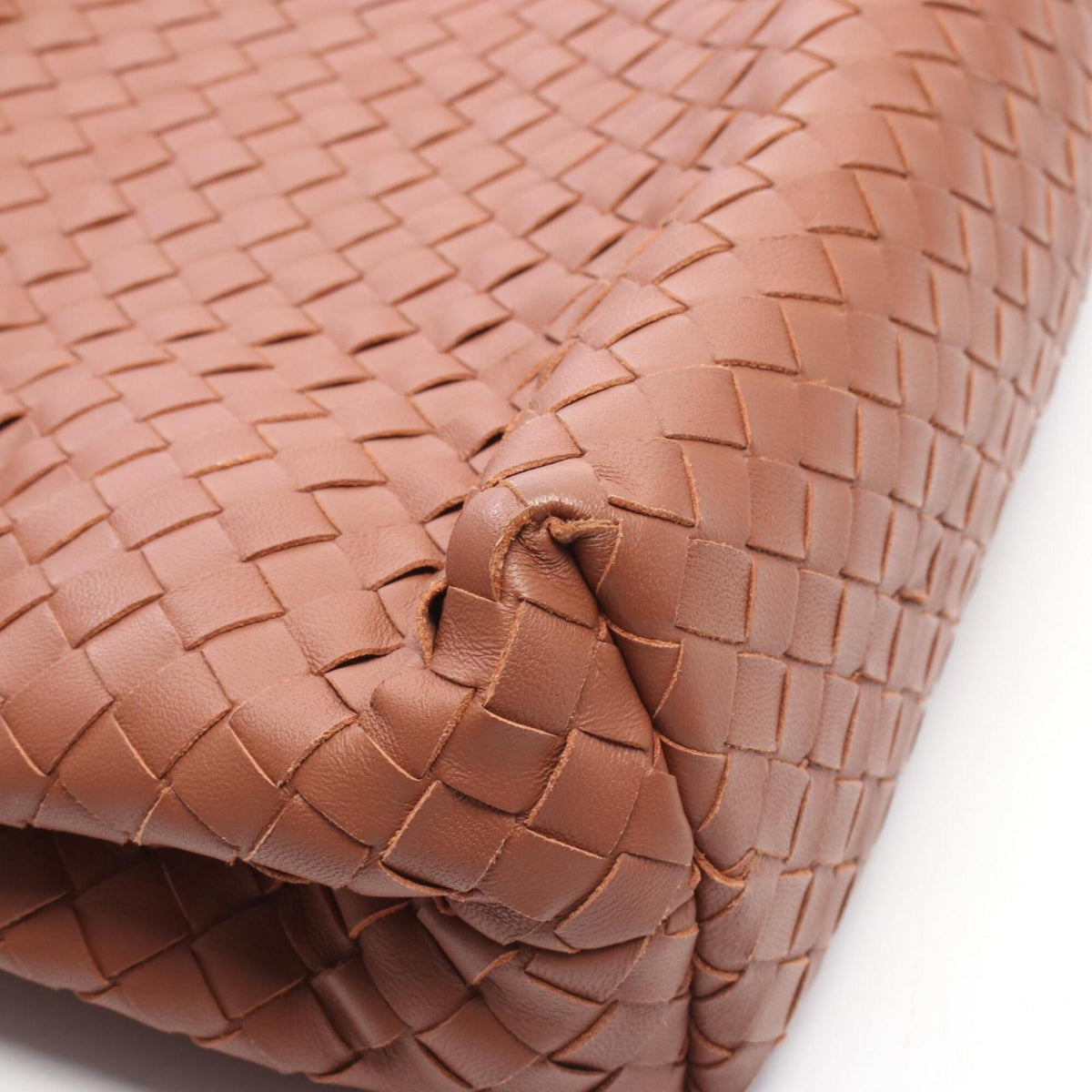 Bottega Veneta Brown Leather Handbag Shoulder Bag (Pre-Owned)