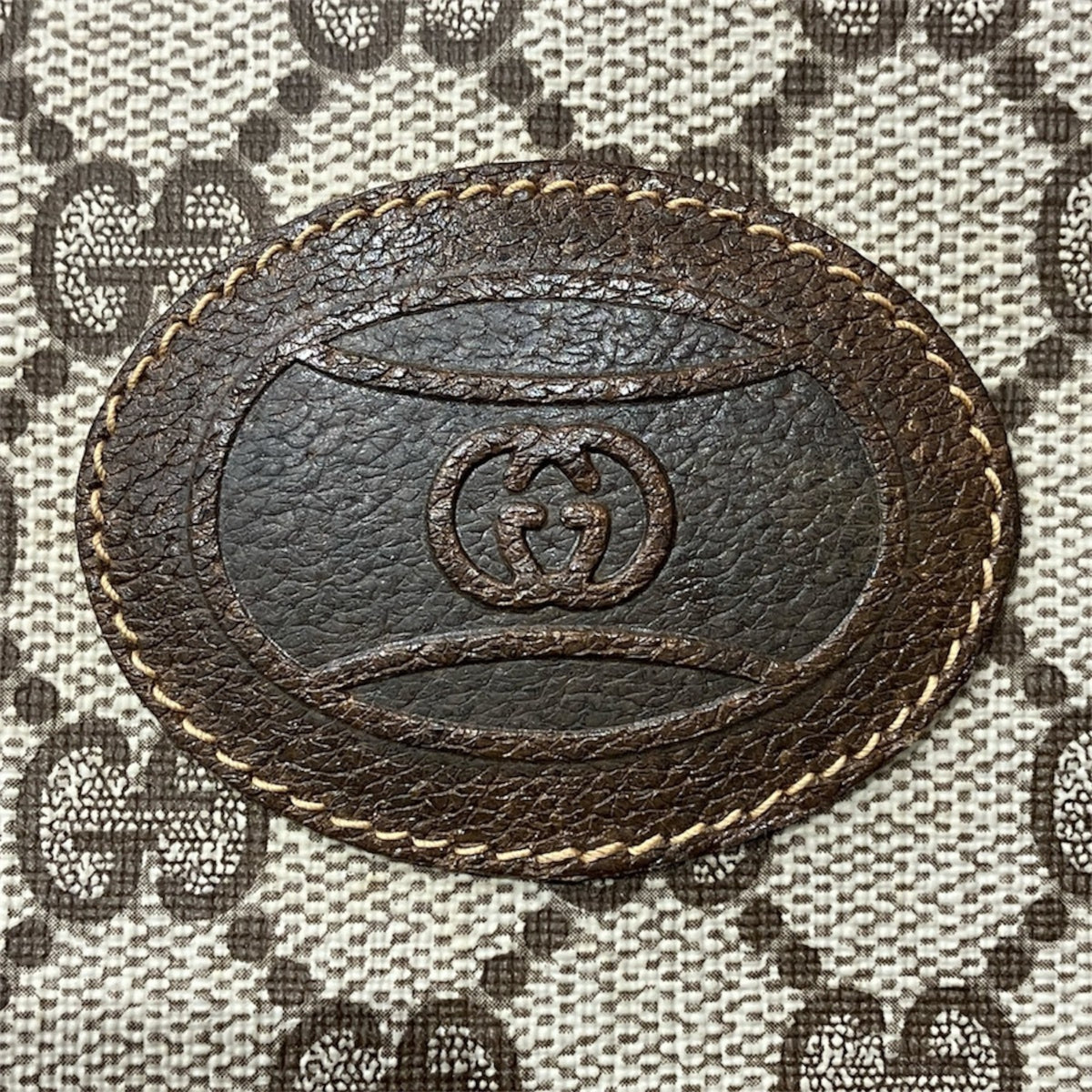 Gucci Beige Pvc Handbag Pouch (Pre-Owned)