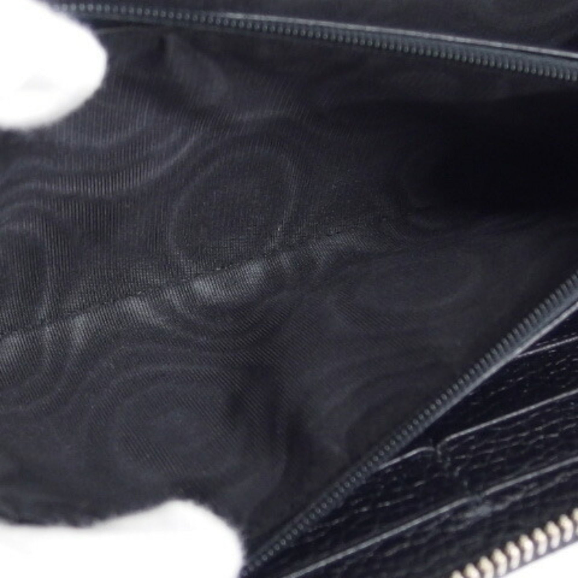 Gucci Black Leather Long Wallet (Bi-Fold) (Pre-Owned)