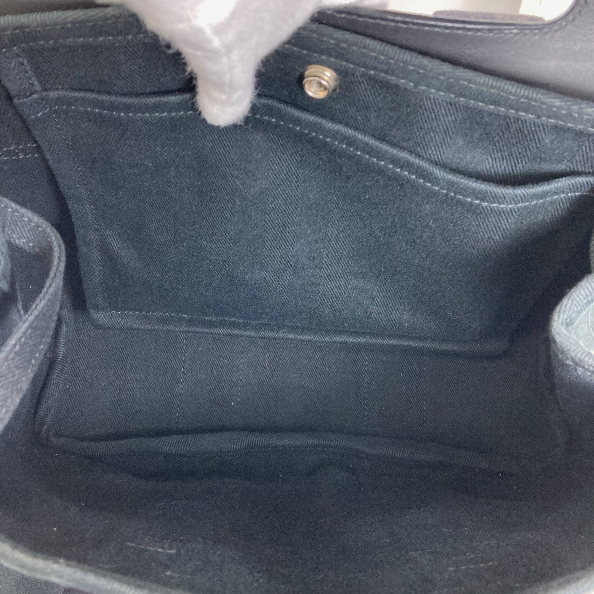 Hermes Black Canvas Handbag (Pre-Owned)