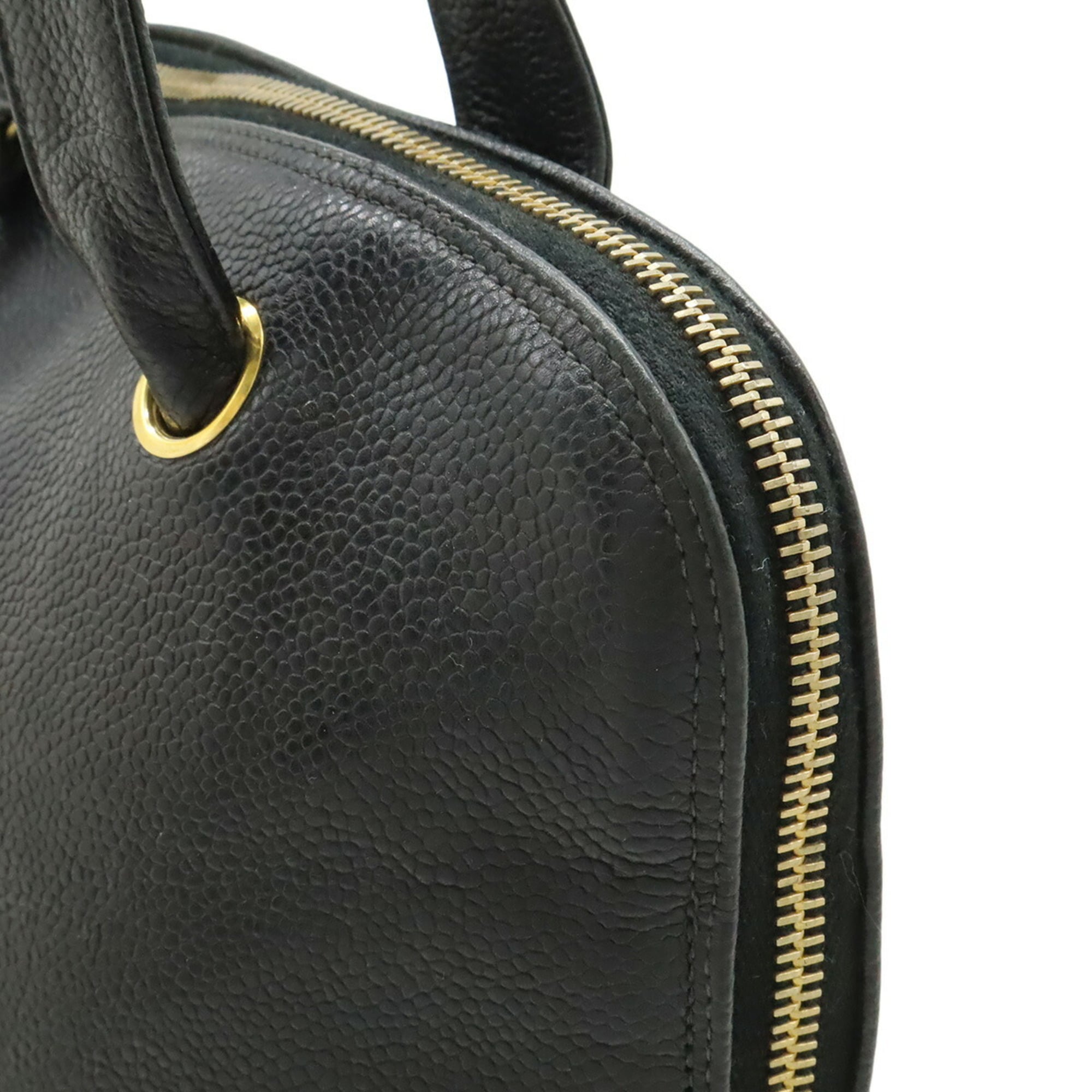 Chanel Black Grained Calfskin Shoulder Bag Tote Bag (Pre-Owned)