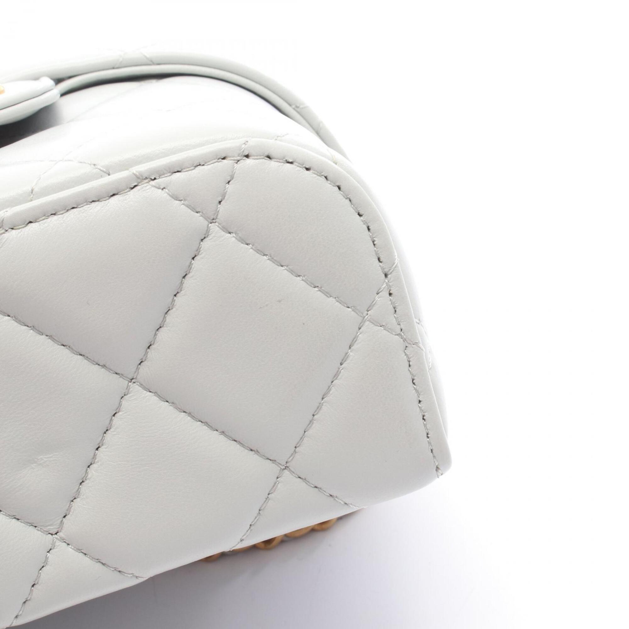 Chanel Blue Leather Handbag Shoulder Bag (Pre-Owned)