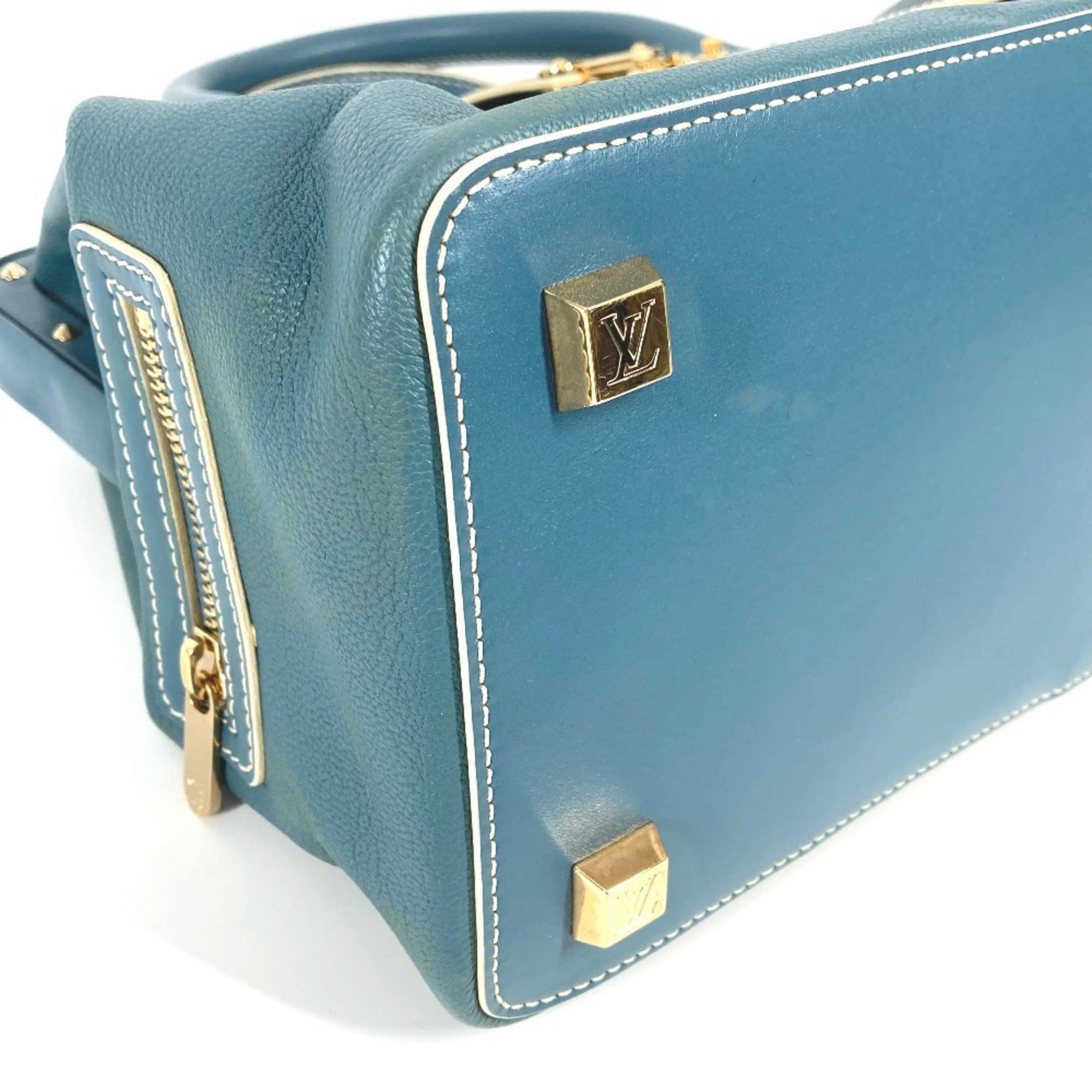 Louis Vuitton Blue Suhali Leather Leather Handbag Tote Bag (Pre-Owned)