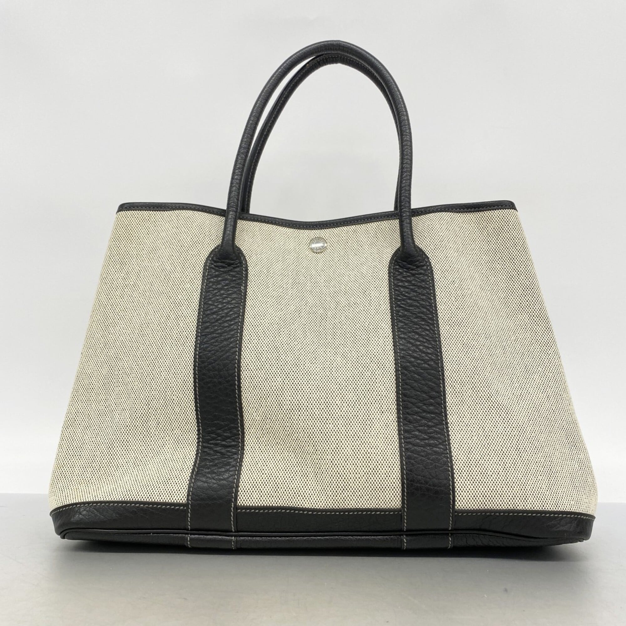 Hermes Black Toile H Tote Bag (Pre-Owned)