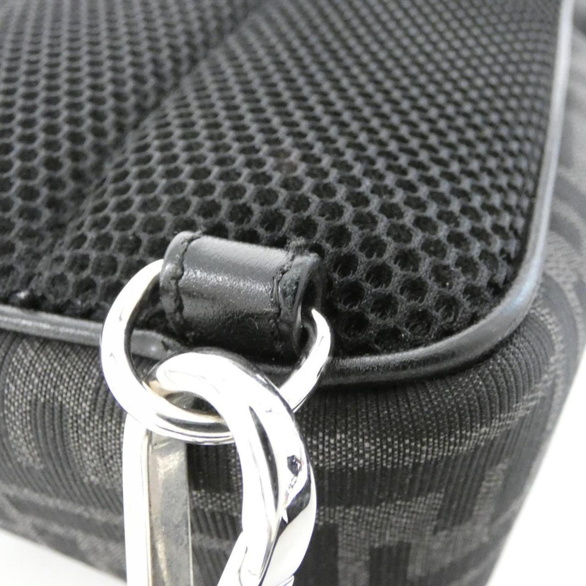Fendi Silver Canvas Leather Shoulder Bag (Pre-Owned)