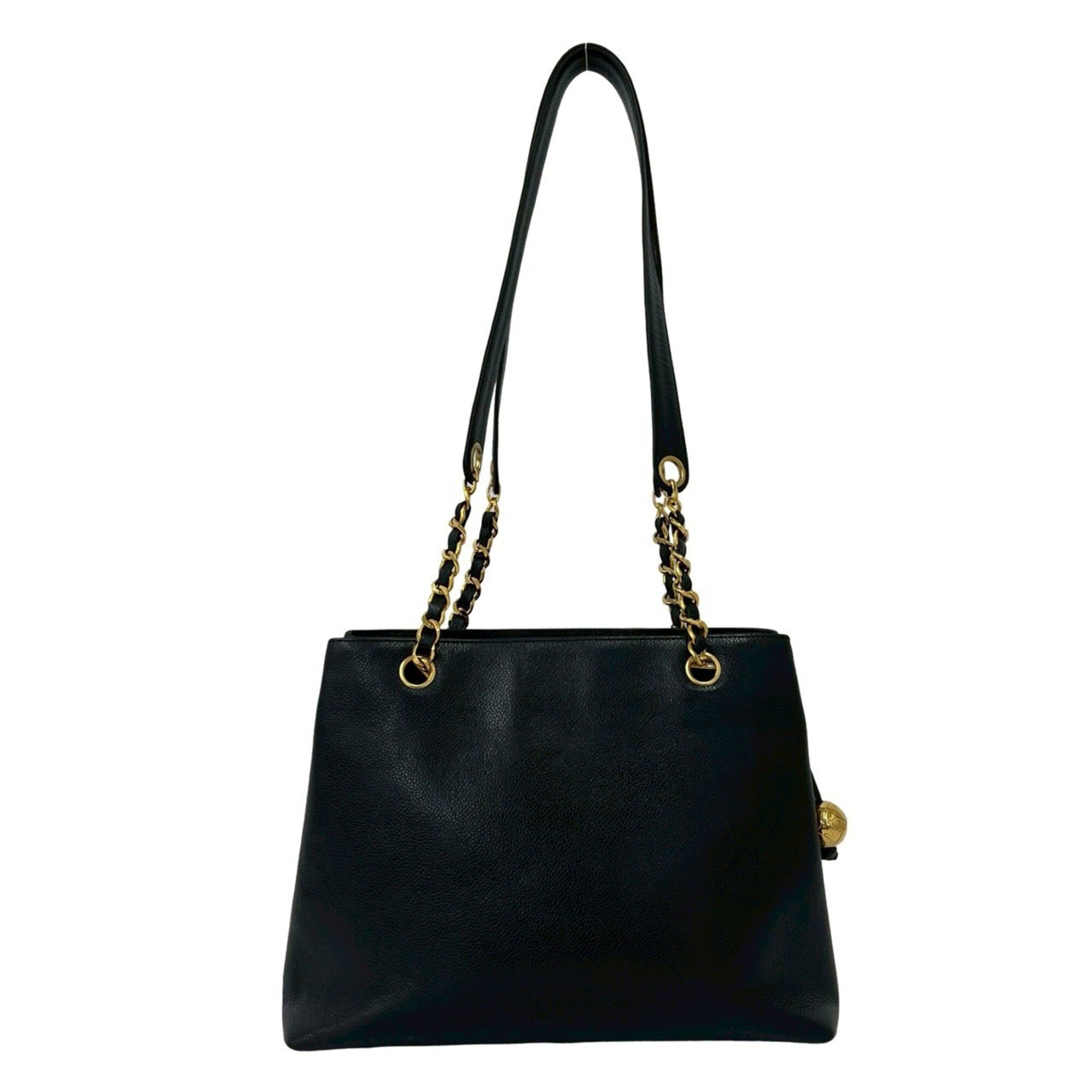 Chanel Black Grained Calfskin Shoulder Bag (Pre-Owned)