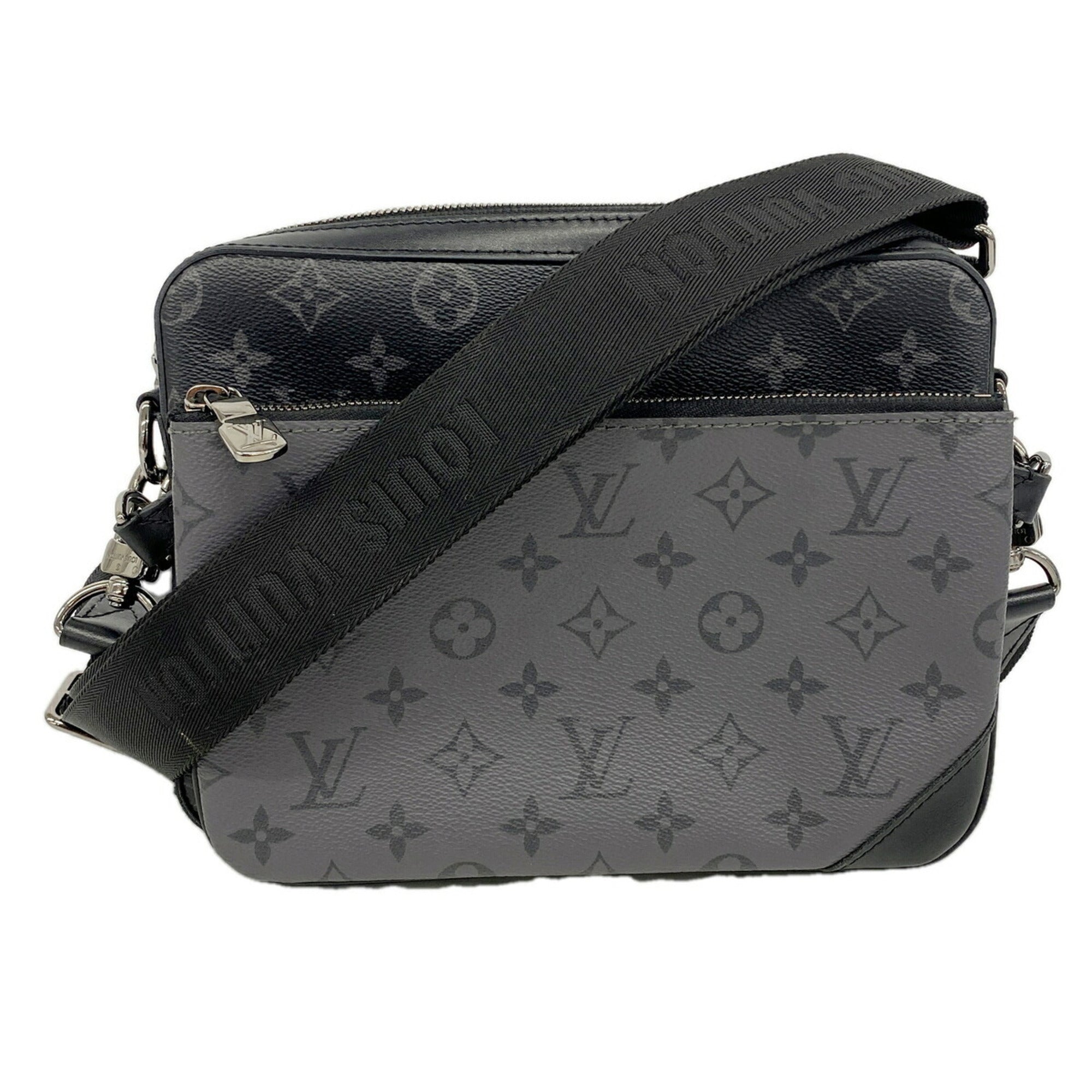 Louis Vuitton Black Gray Shoulder Bag (Pre-Owned)