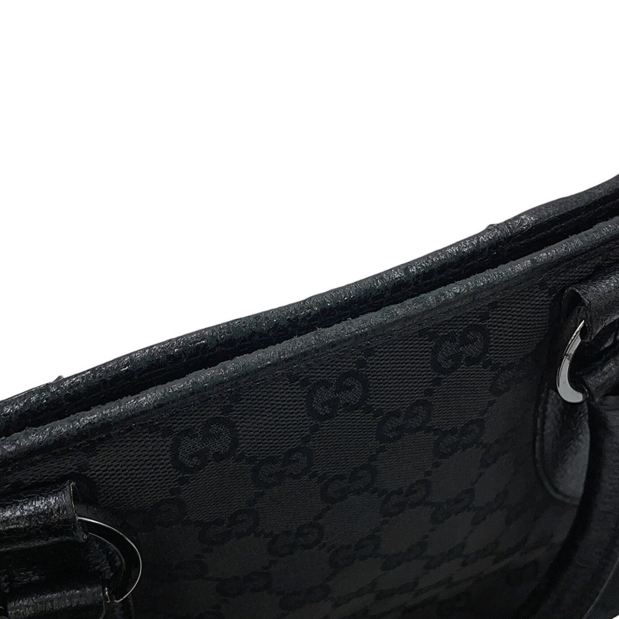 Gucci Black Gg Canvas Handbag Tote Bag (Pre-Owned)