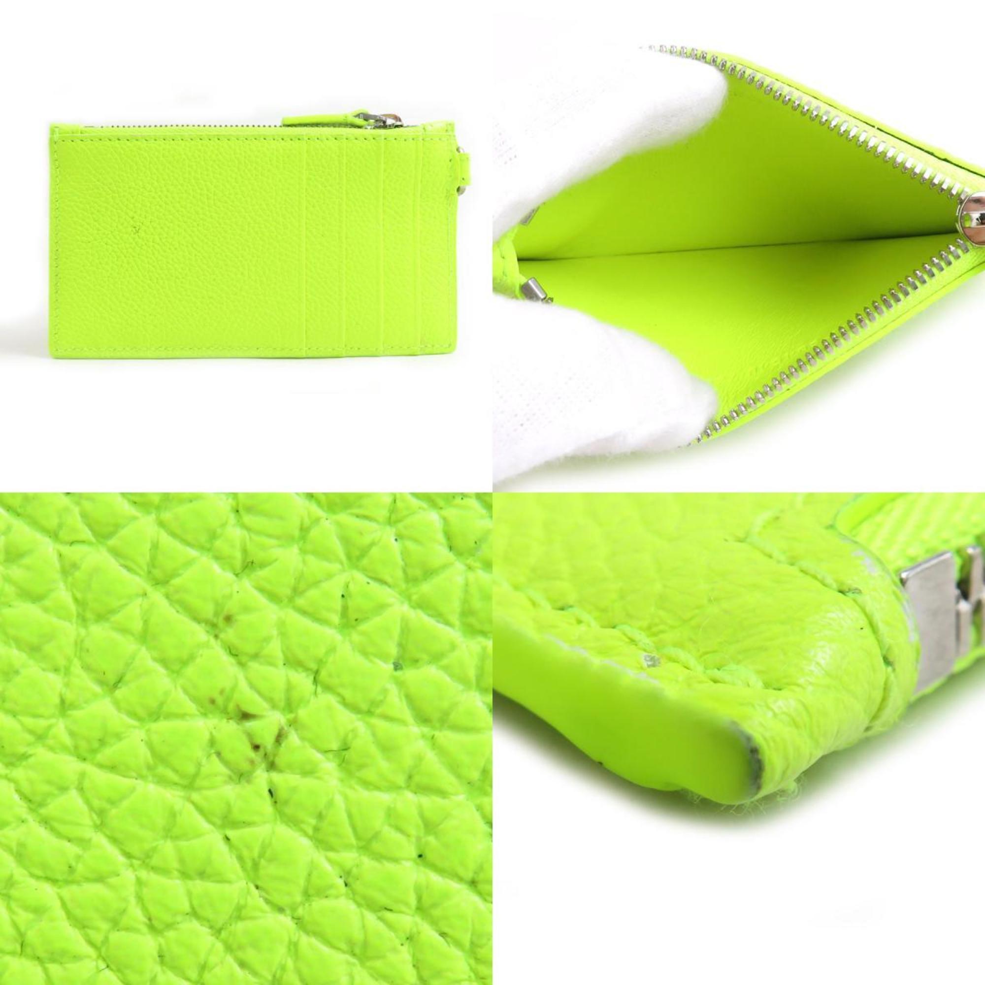Balenciaga Yellow Leather Coin Purse/Coin Case (Pre-Owned)
