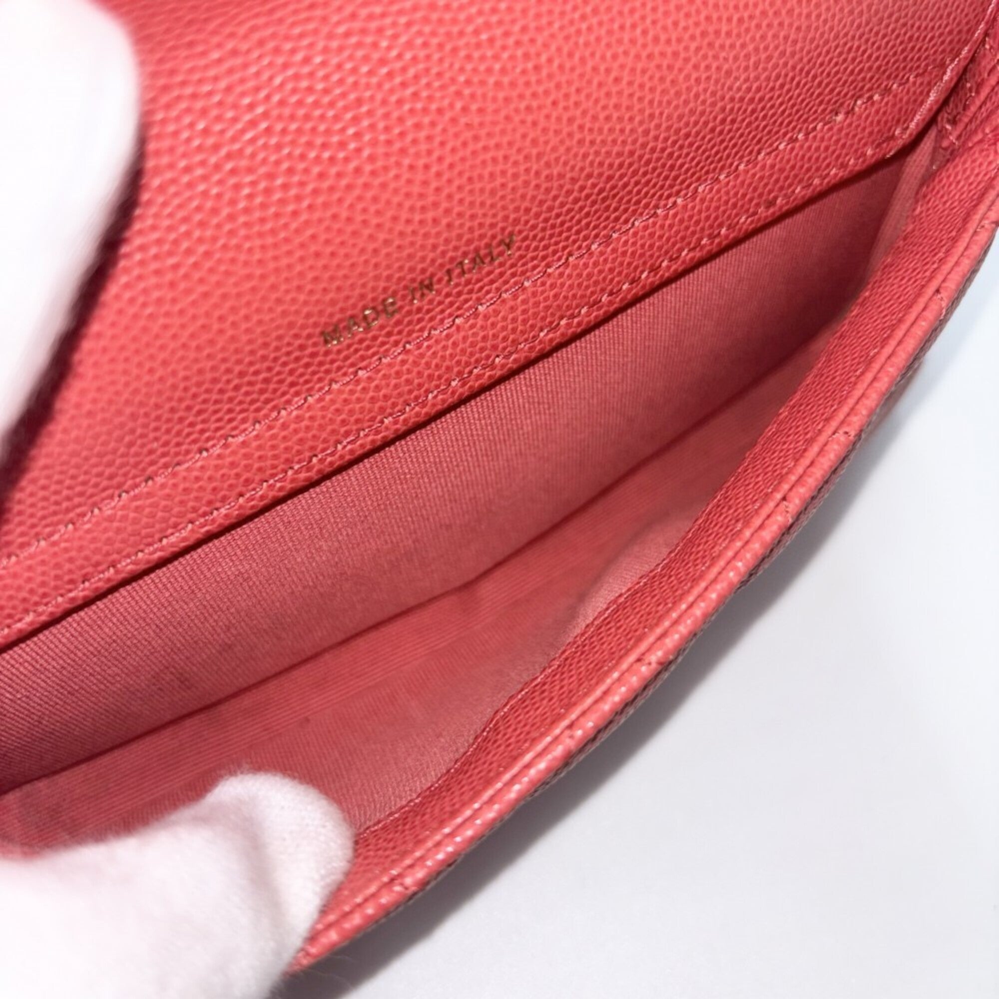 Chanel Matelasse Red Color Grained Calfskin Pouch (Pre-Owned)