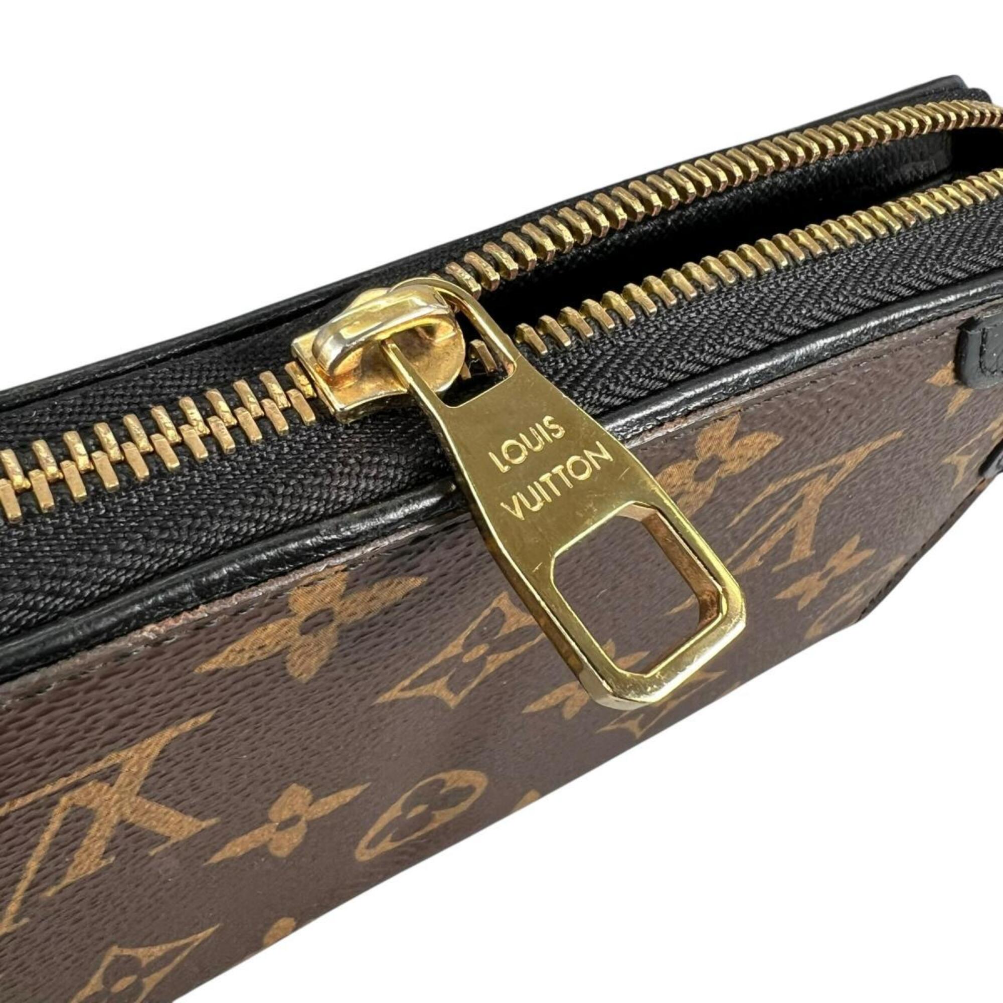 Louis Vuitton Black Brown Noir Monogram Canvas Long Wallet (Bi-Fold) (Pre-Owned)