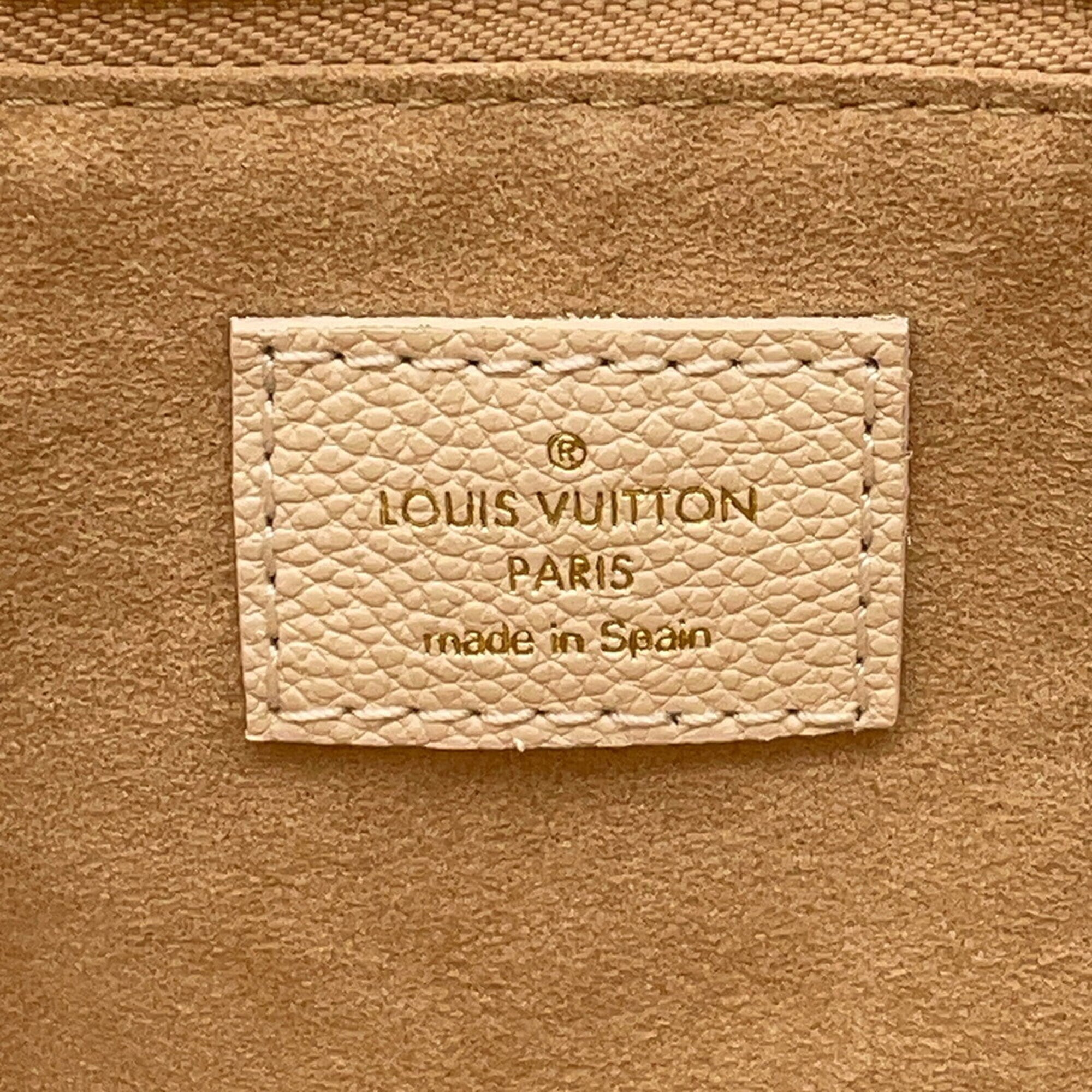 Louis Vuitton Beige Khaki Monogram Empreinte Handbag Shoulder Bag Tote Bag (Pre-Owned)