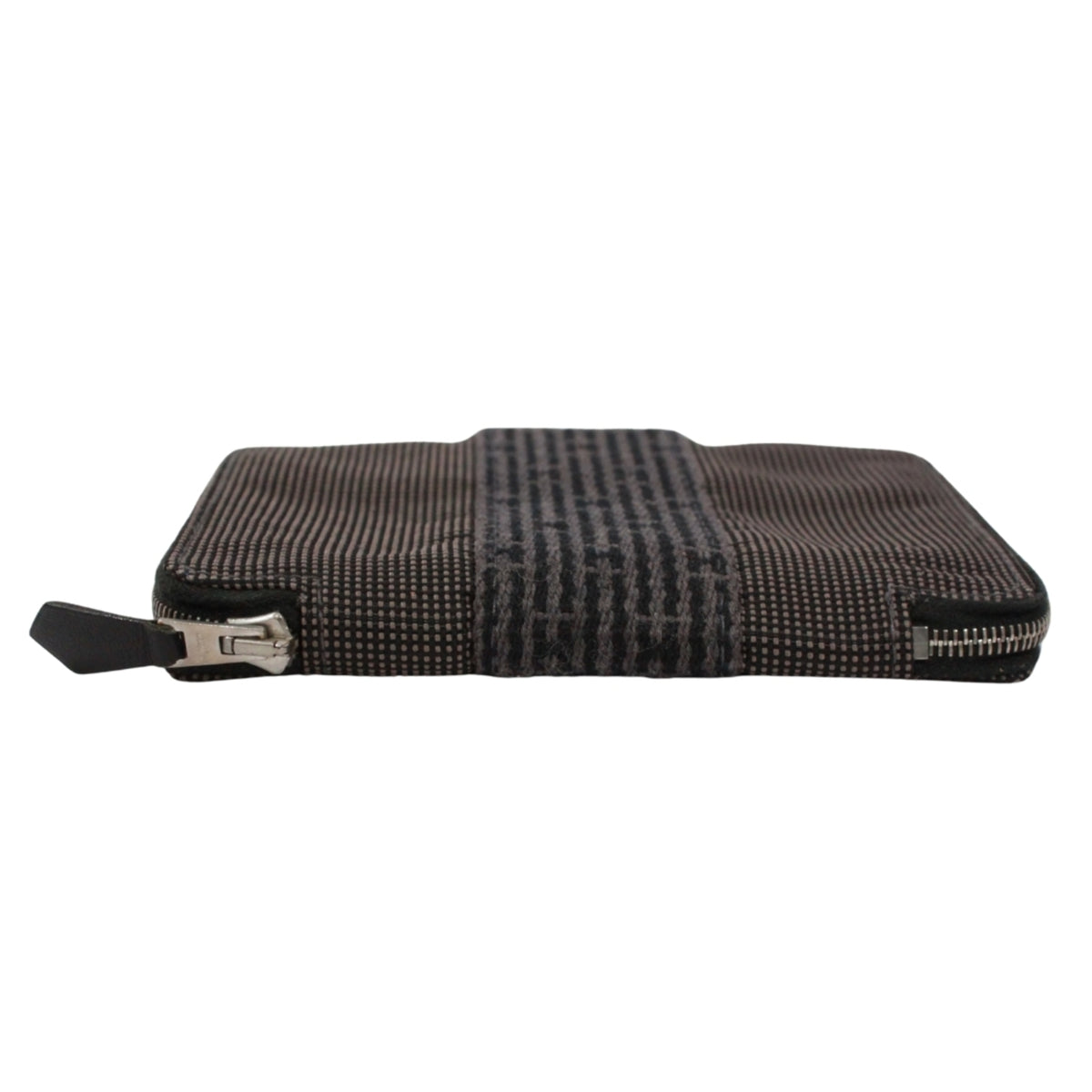 Hermes Black Gray Nylon Canvas Wallet (Bi-Fold) (Pre-Owned)