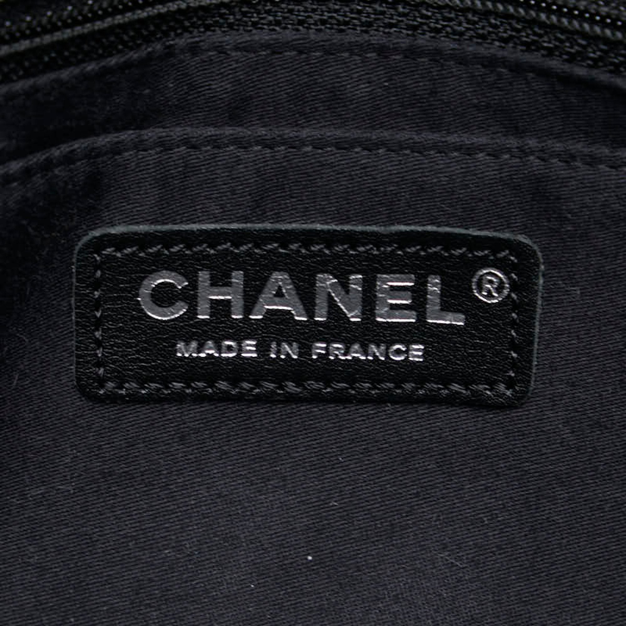 Chanel Blue Multi-Color Silver Denim Caviar Leather Handbag Shoulder Bag (Pre-Owned)
