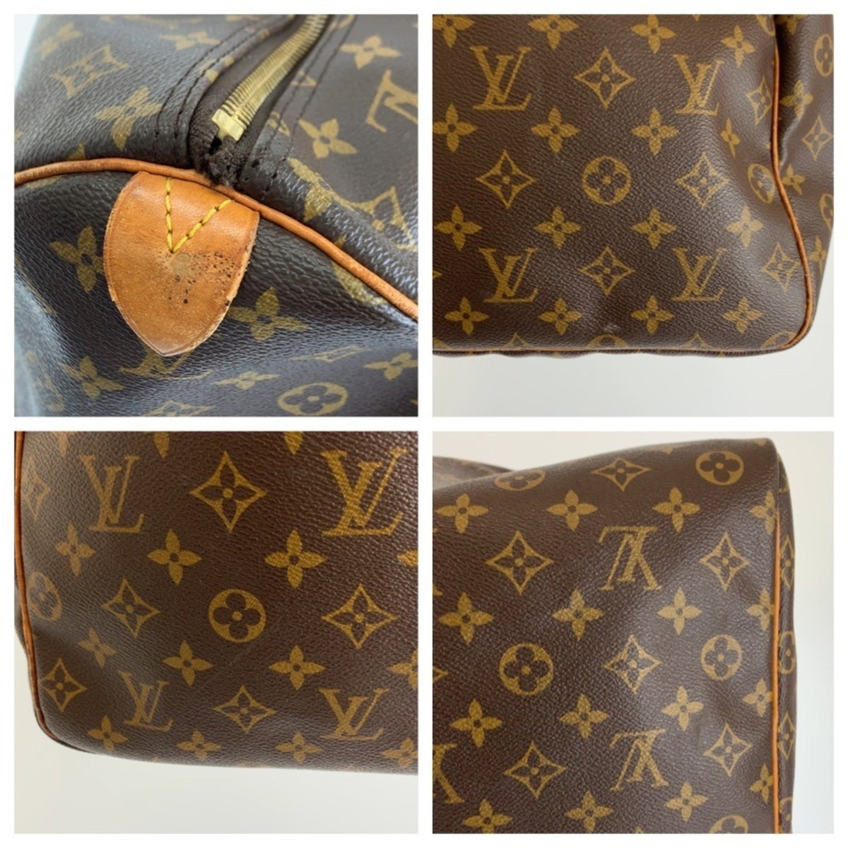 Louis Vuitton Brown Pvc Leather Boston Bag (Pre-Owned)