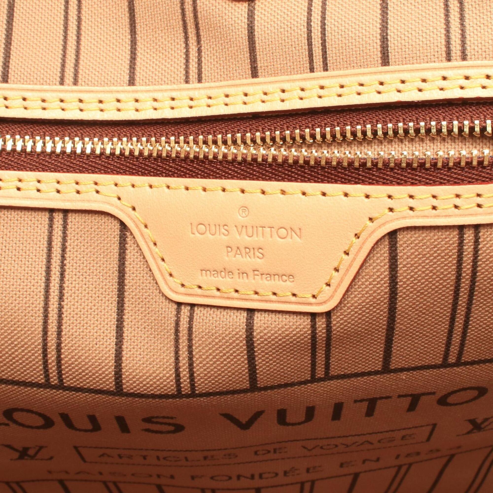 Louis Vuitton Brown Monogram Leather Handbag Pouch Tote Bag (Pre-Owned)