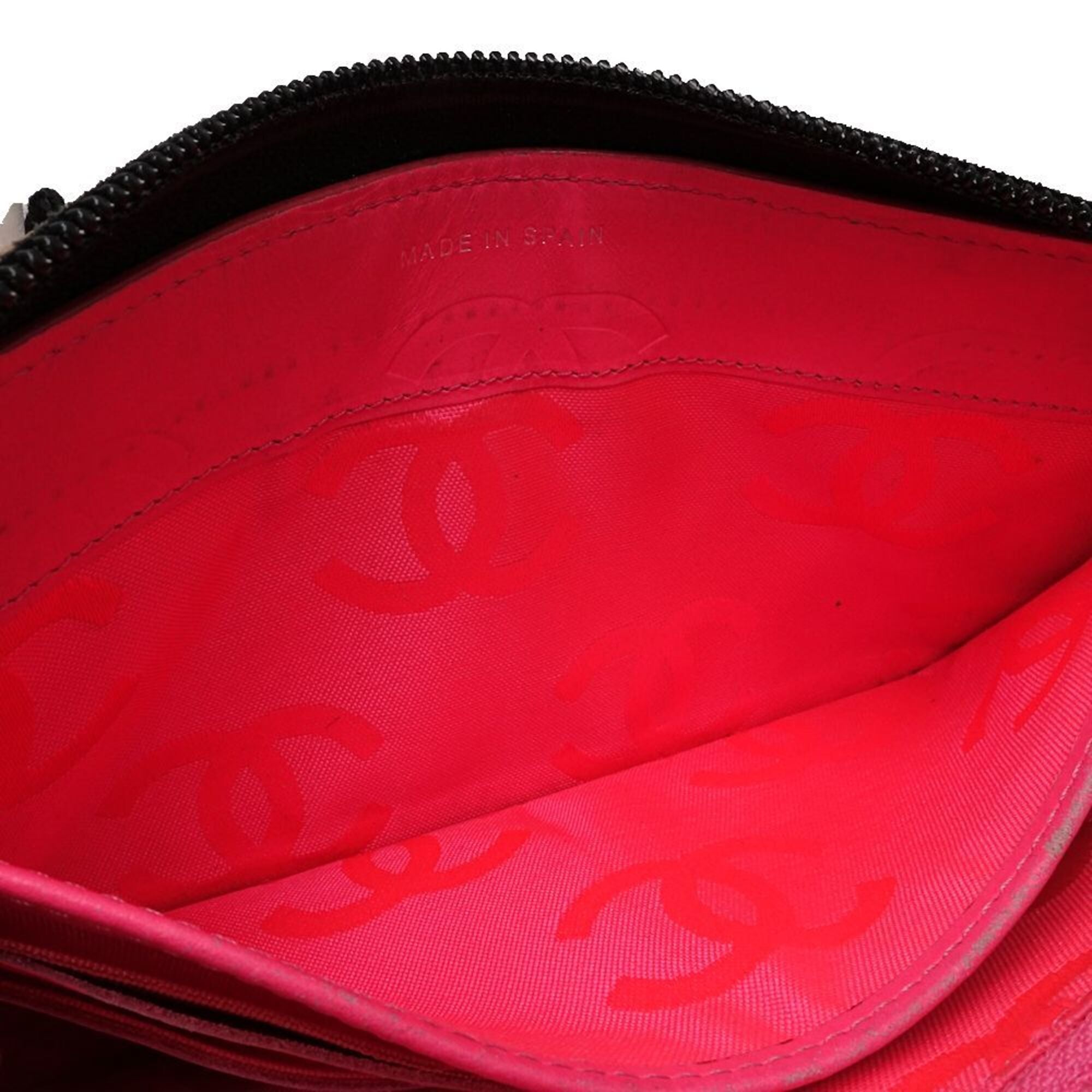 Chanel Black Leather Coin Purse/Coin Case (Pre-Owned)