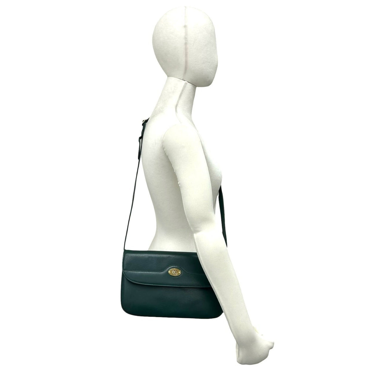 Gucci Green Leather Shoulder Bag (Pre-Owned)