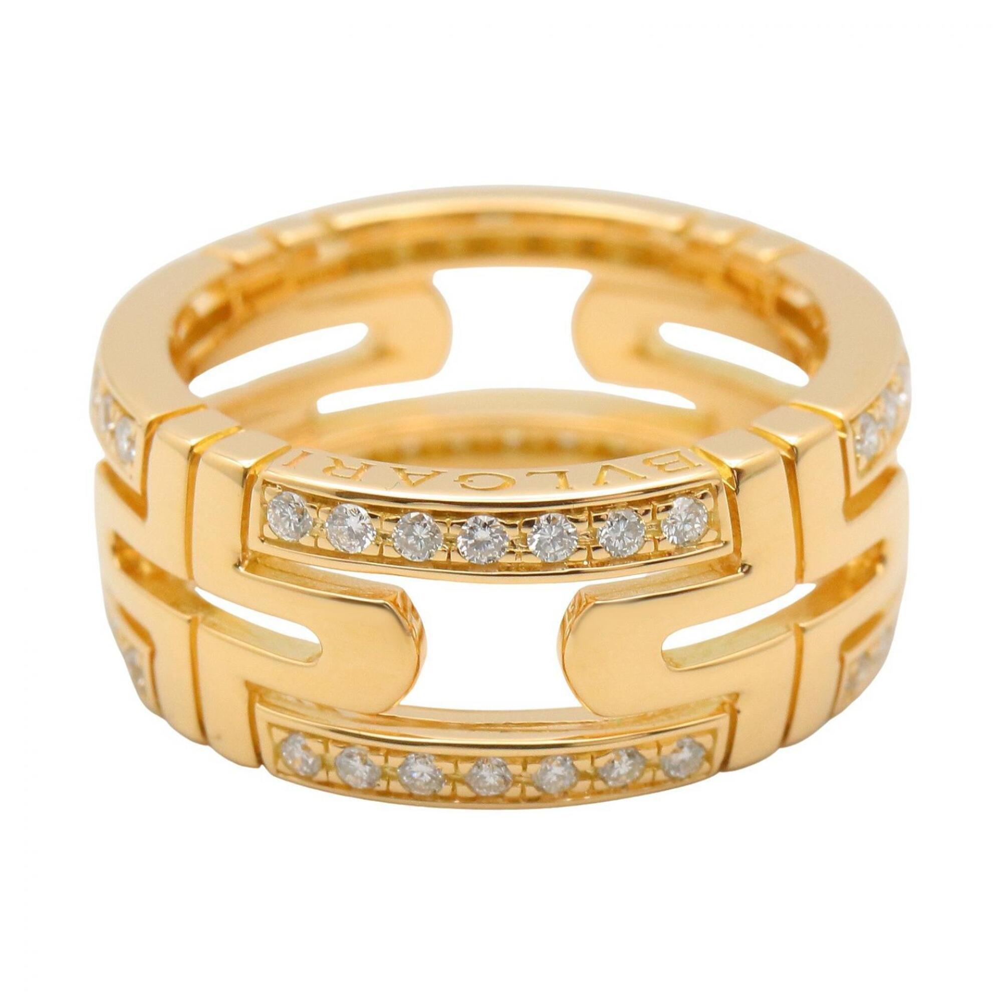 Bvlgari Gold Clear Yellow Gold (18K) Band Ring (Pre-Owned)