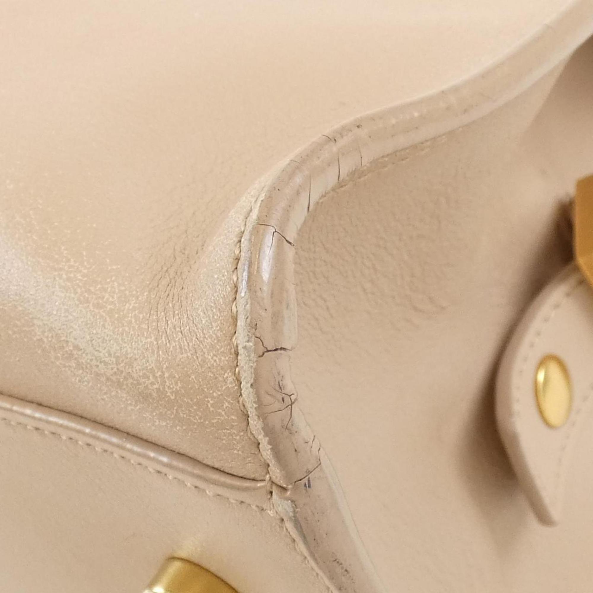 Saint Laurent Dark Beige Leather Handbag (Pre-Owned)