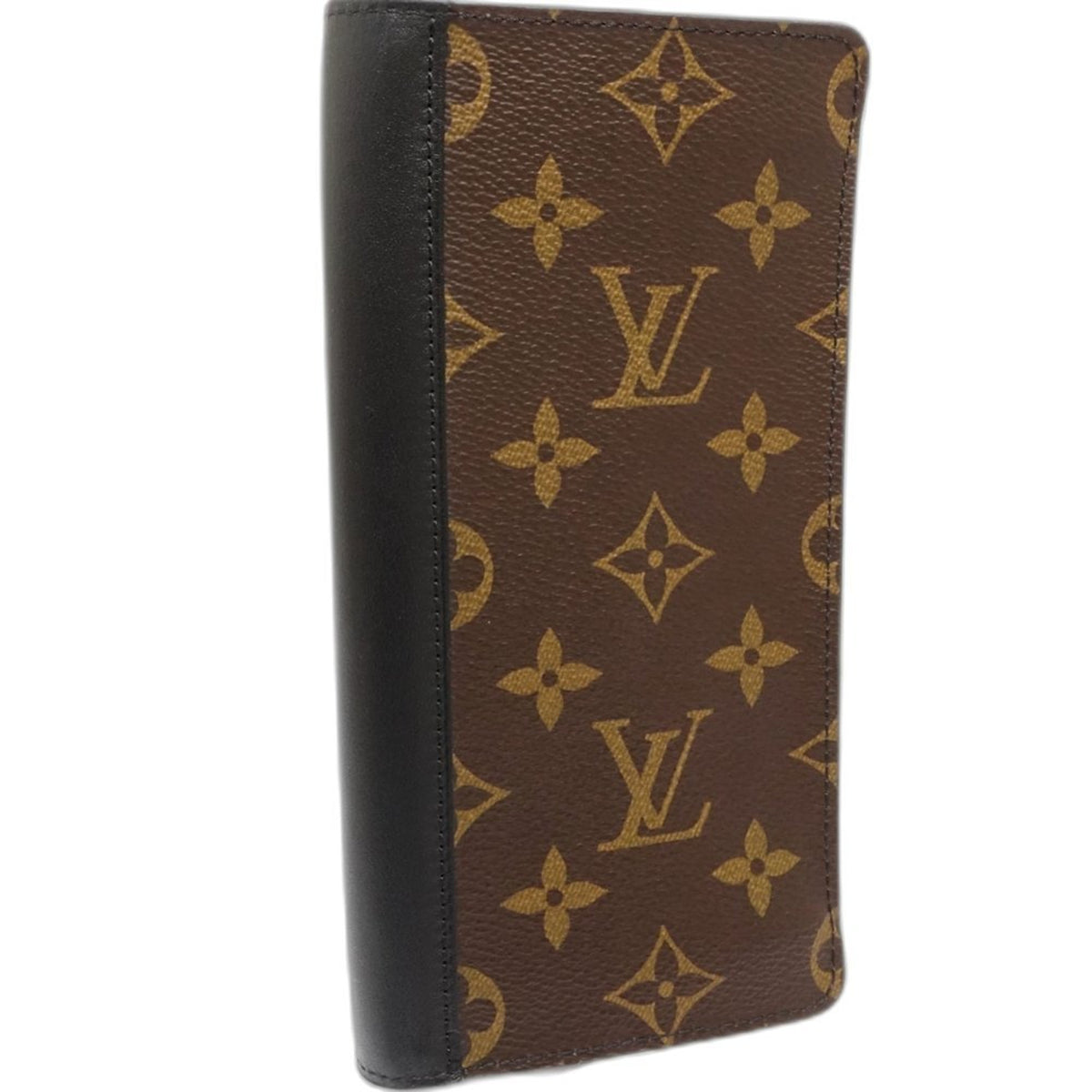 Louis Vuitton Black Brown Monogram Macassar Canvas Long Wallet (Bi-Fold) (Pre-Owned)