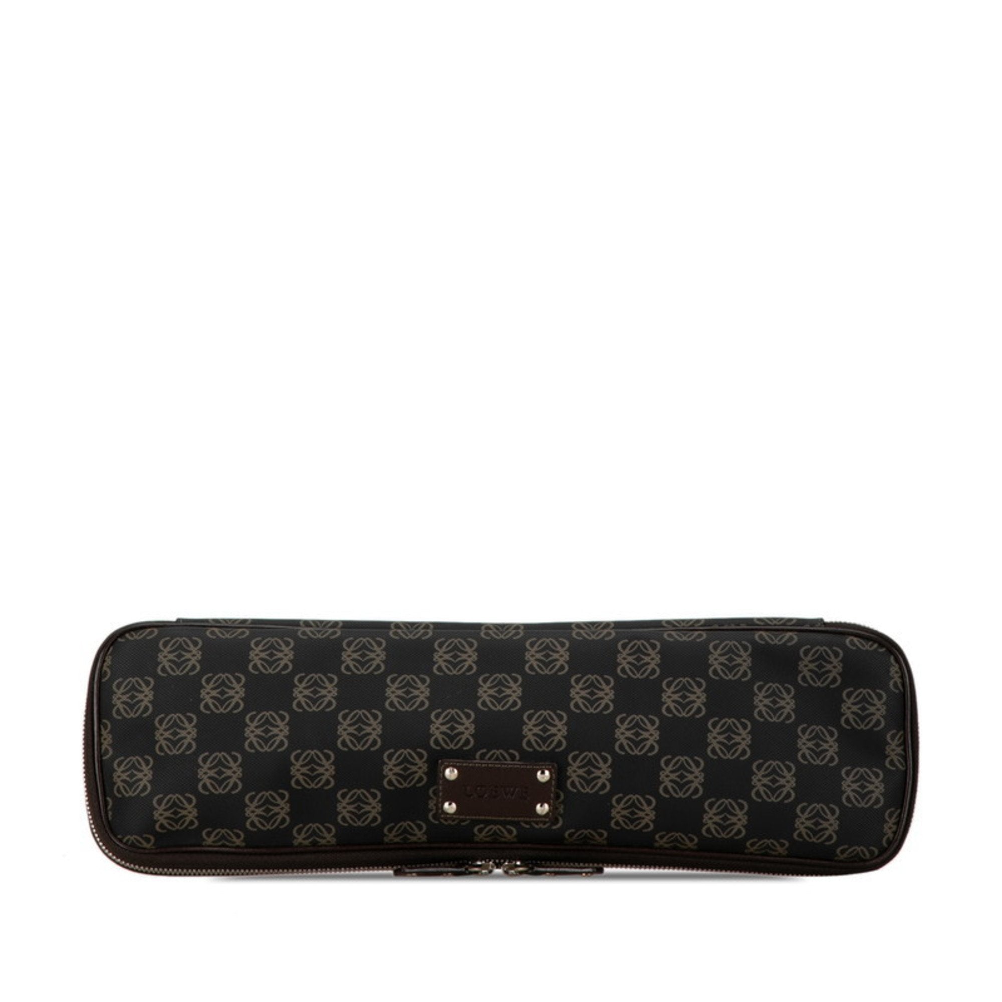 Loewe Black Brown Pvc Leather Clutch Bag (Pre-Owned)