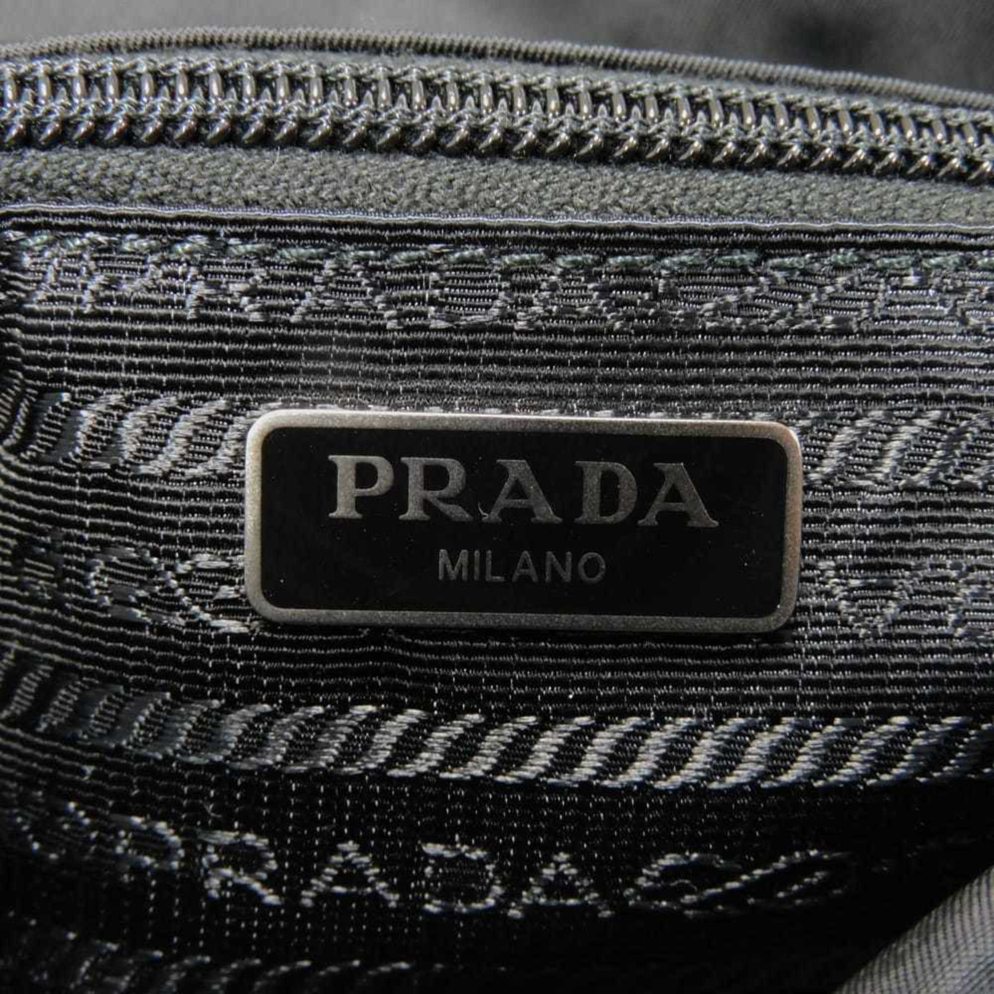 Prada Black Nero Nylon Shoulder Bag Tote Bag (Pre-Owned)
